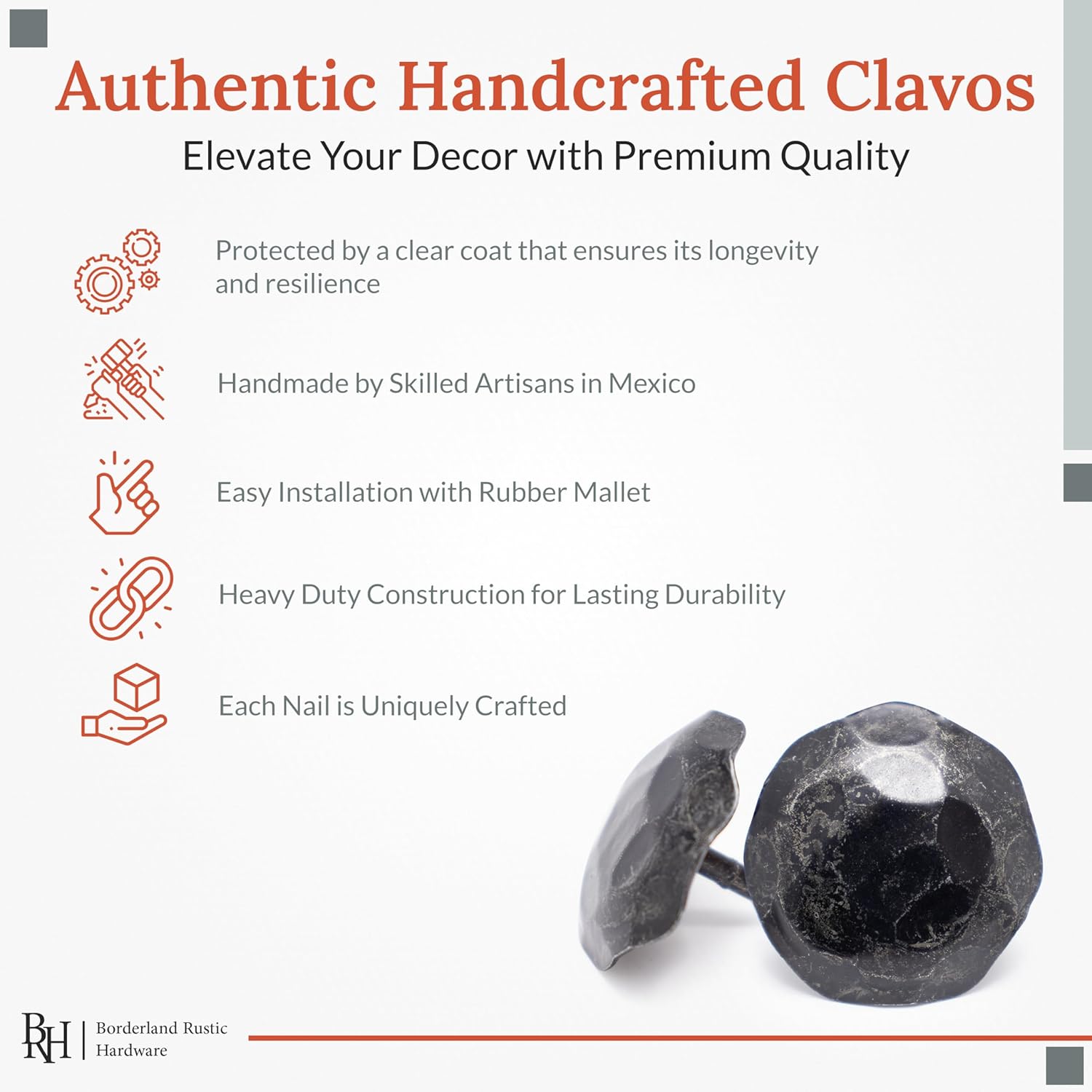 Hand-Crafted Rustic Decorative Nails