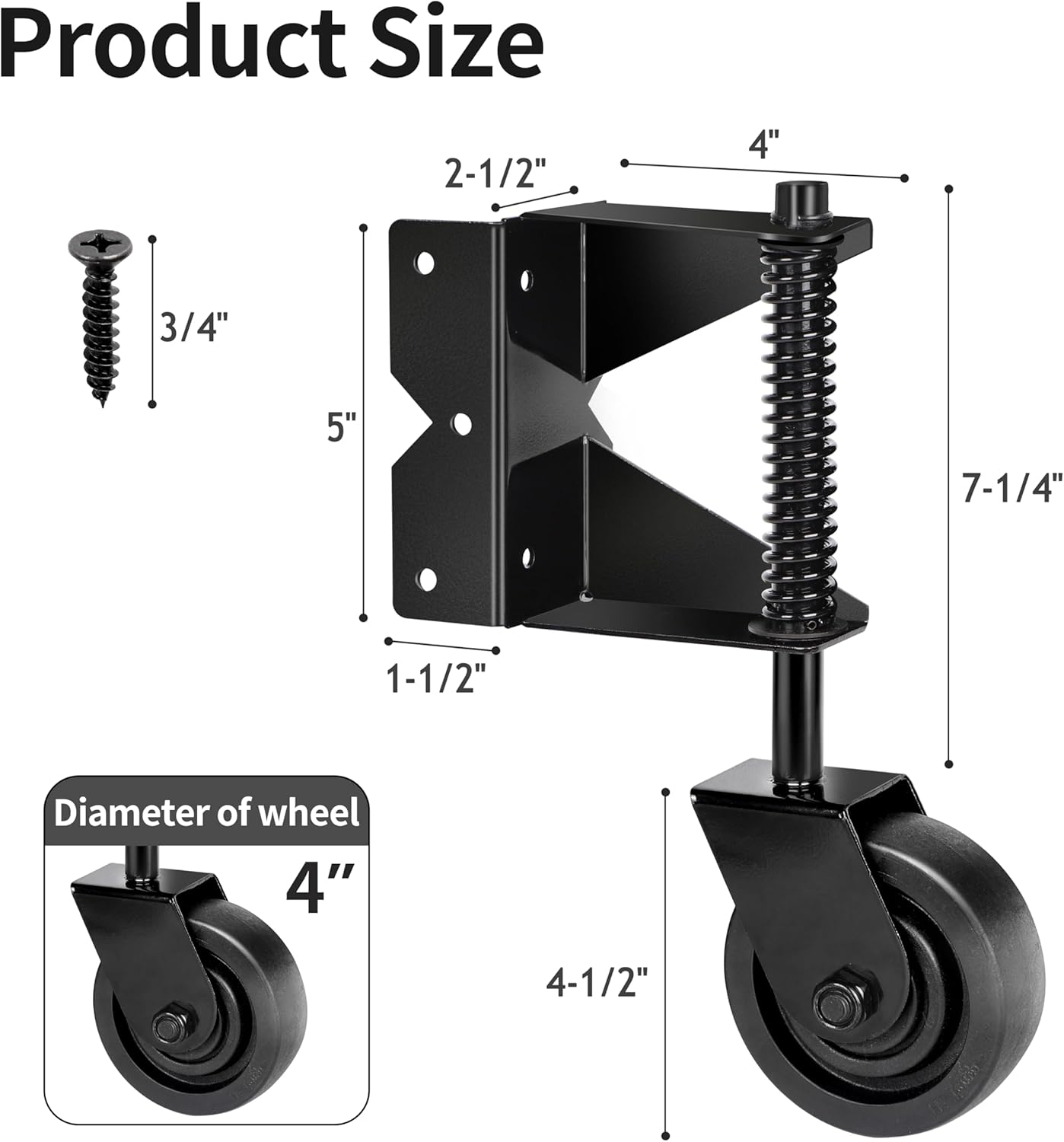 Spring-Loaded Gate Caster