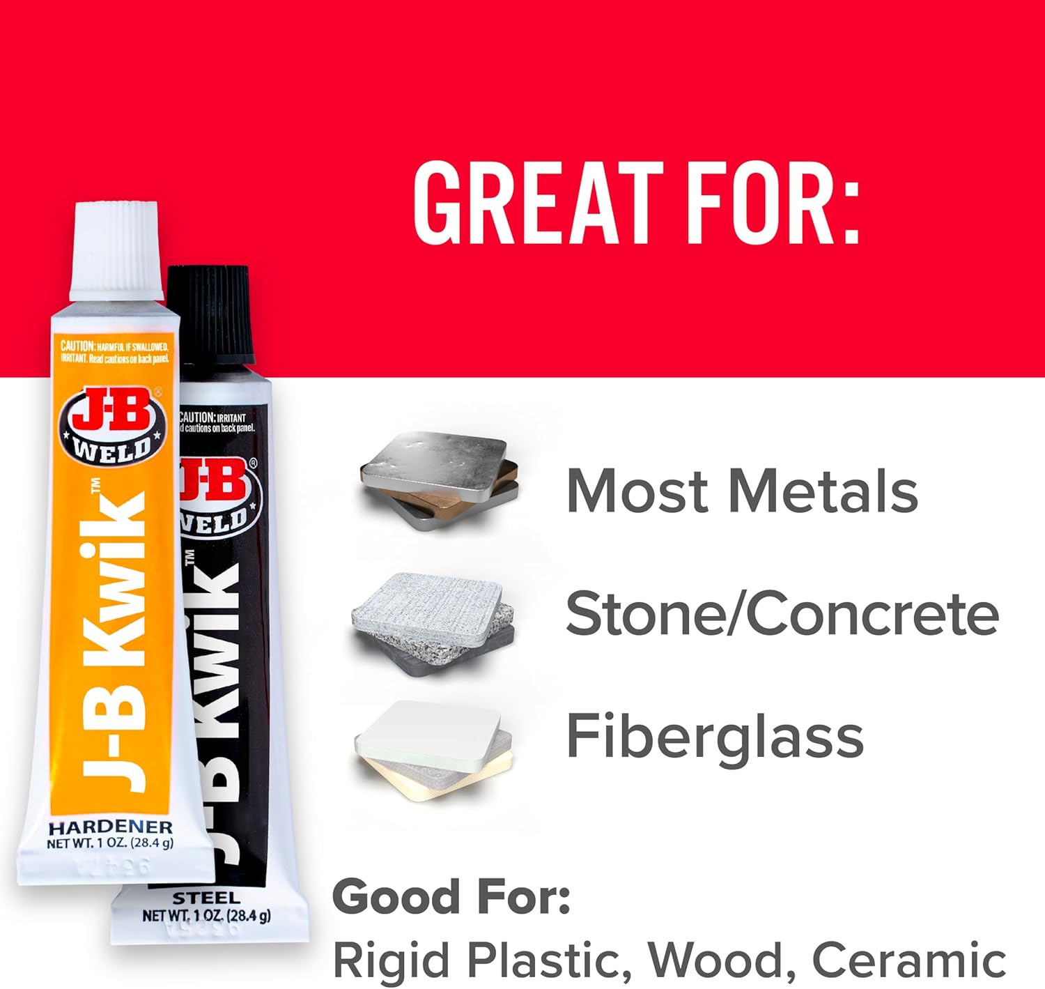 J-B Weld KwikWeld K8276 Quick-Setting Steel Reinforced Epoxy Dark Grey