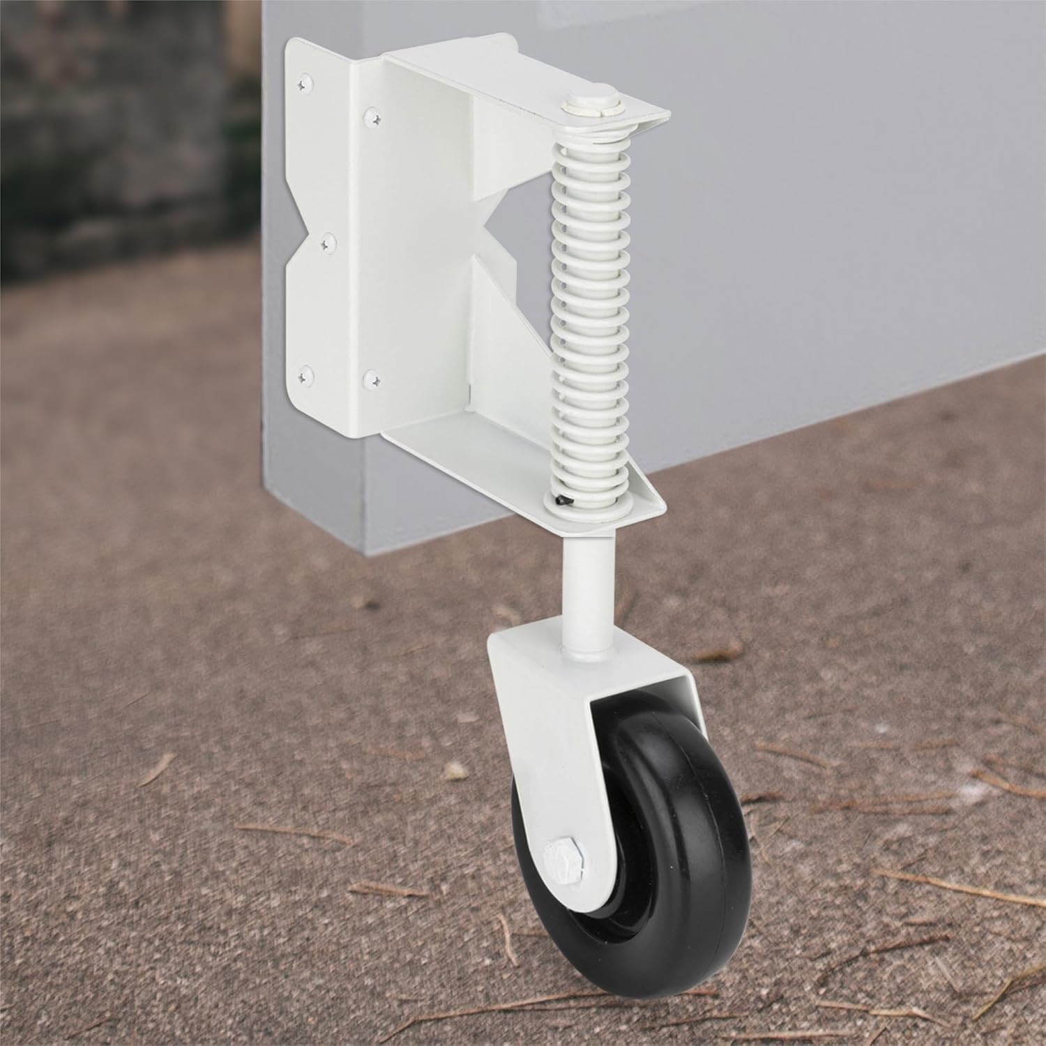 Durable Heavy-Duty Gate Caster 4-Inch 220 Lbs Capacity White