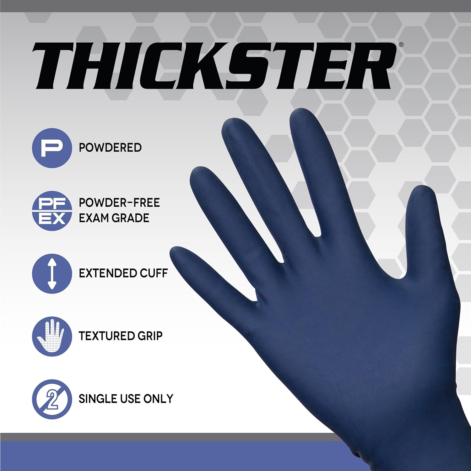 Thickster Latex Gloves 2X-Large 14 Mil Textured Grip 12 Length