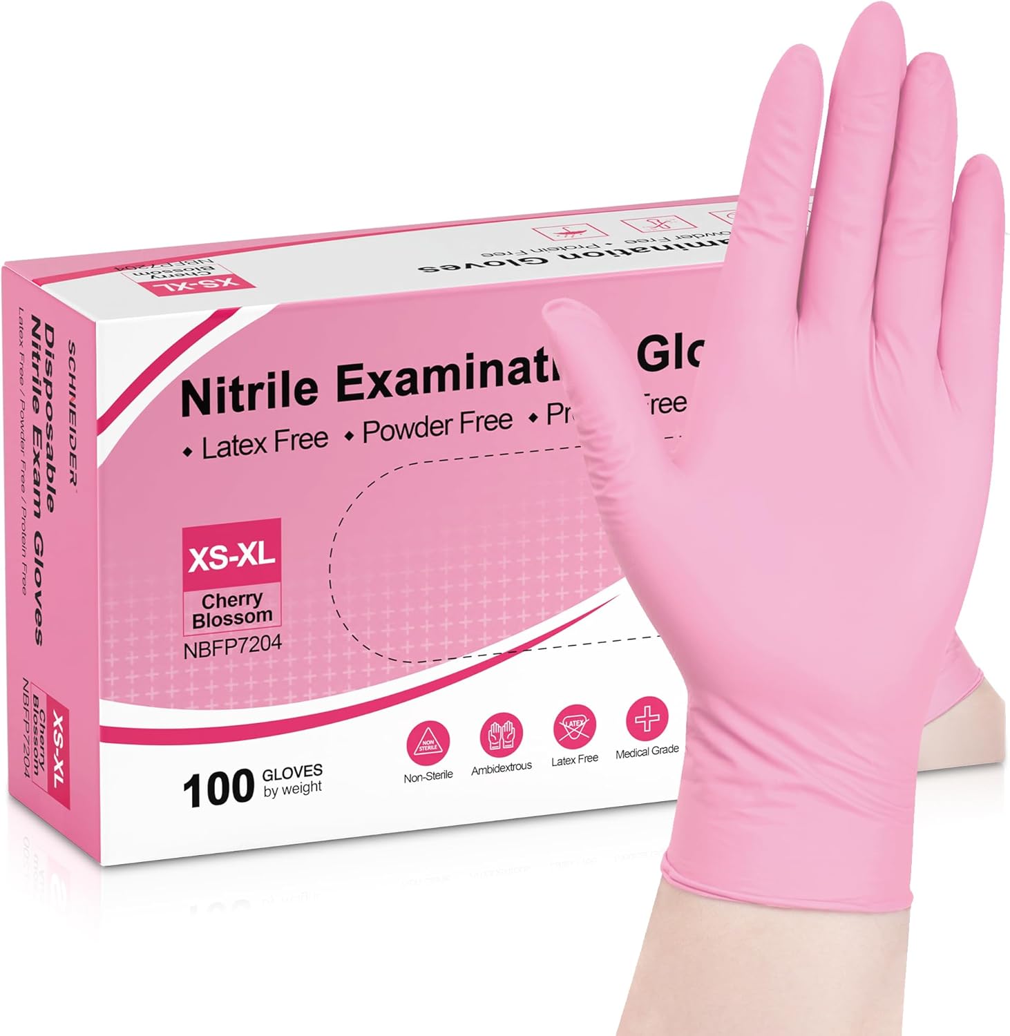 Schneider Nitrile Gloves 4 Mil Latex Free Clean Detailing