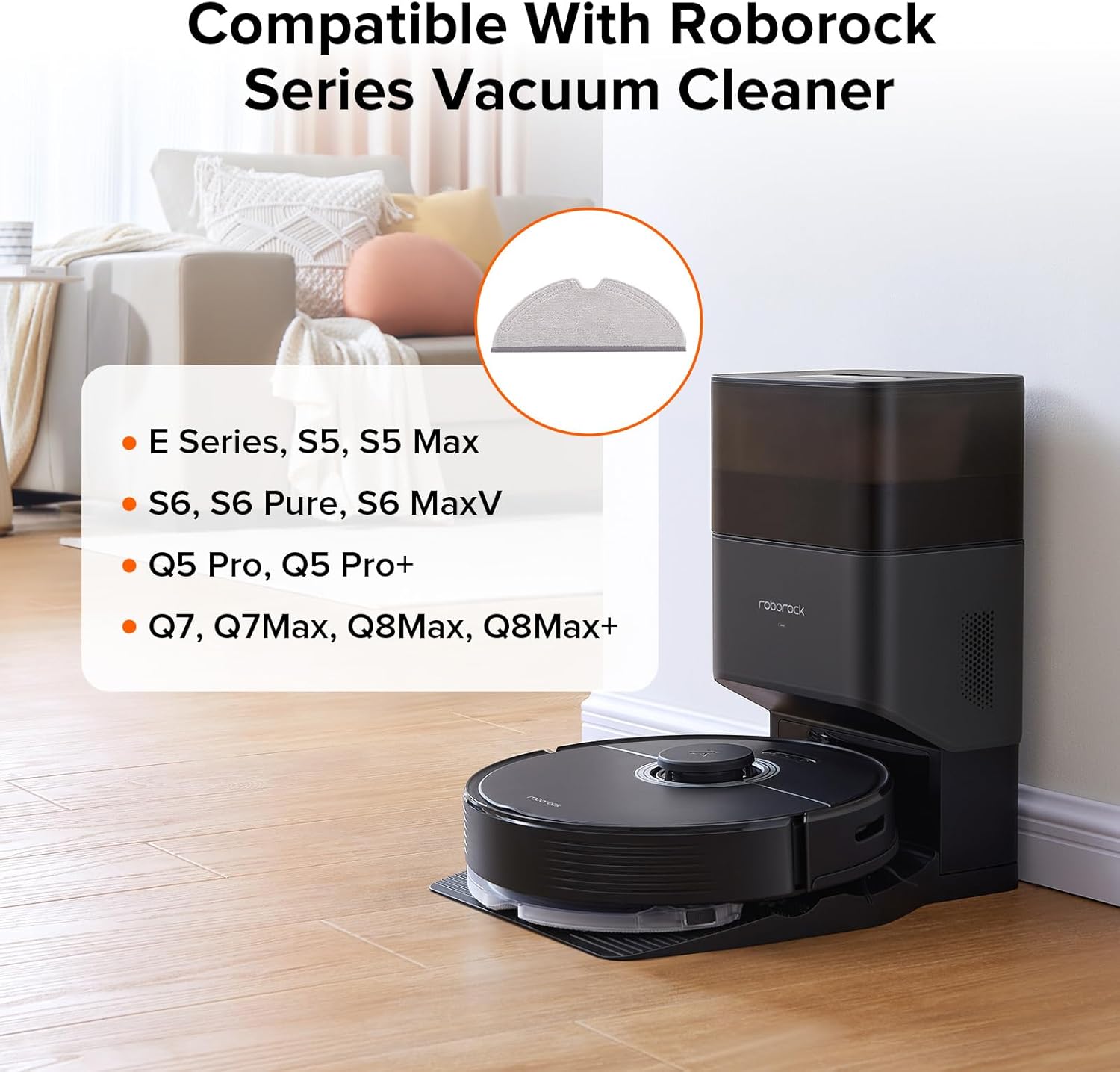 Roborock Mop Cloth 2-Packs with Microfiber