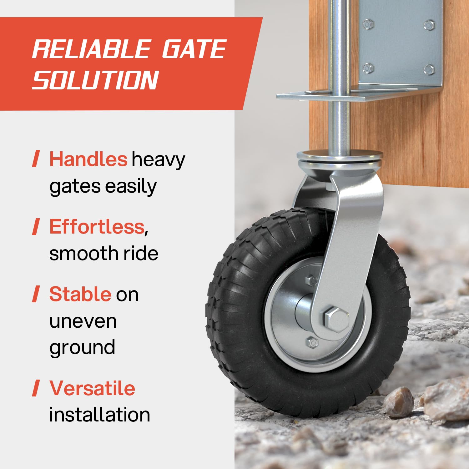 Effortless Gate Wheel for Heavy-duty Use