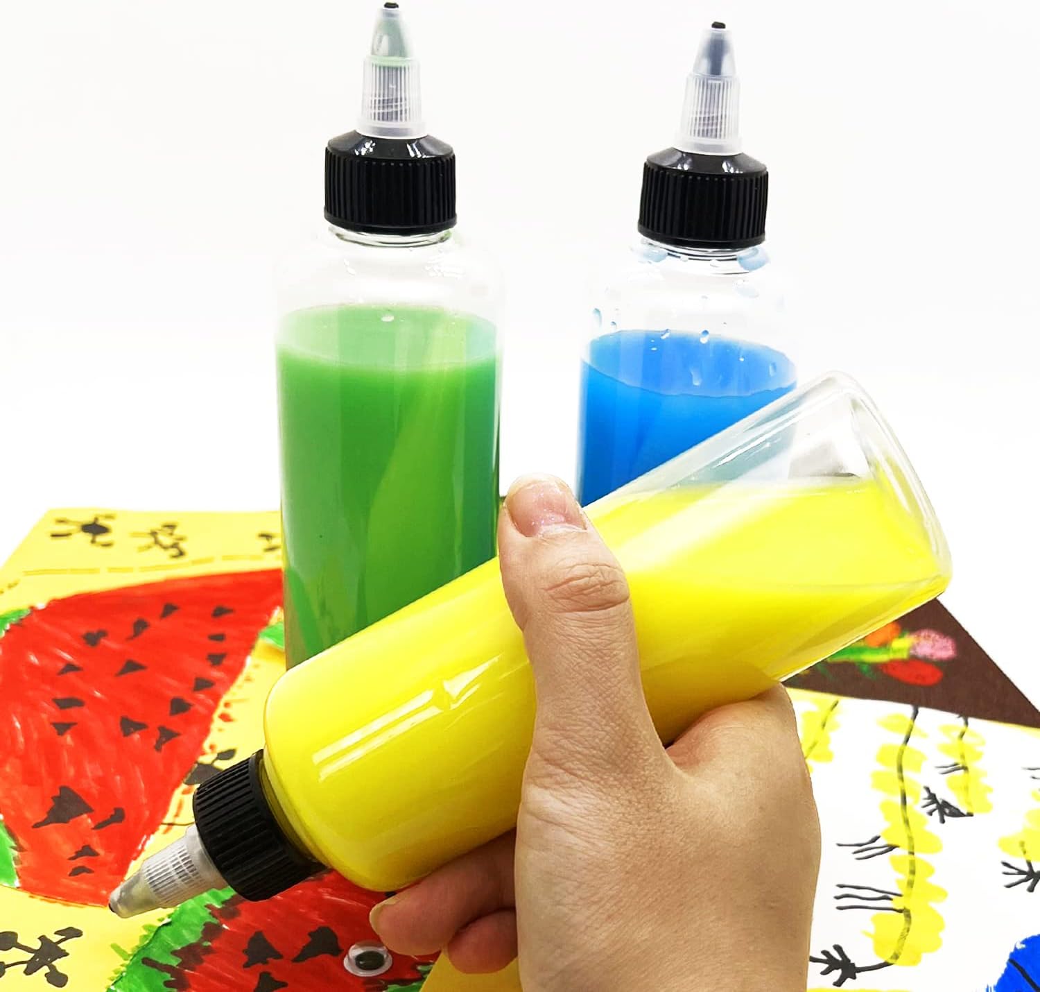 6-Piece 4oz Dispensing Bottles for Lab