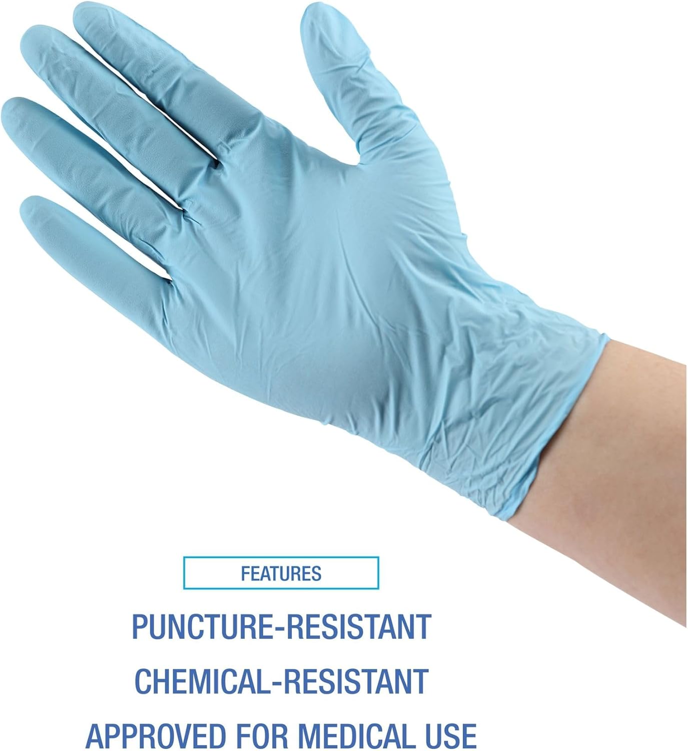 Boardwalk 382LCTA Nitrile Gloves - Large Blue 1000Carton Latex-Free DurableChem-Resistant