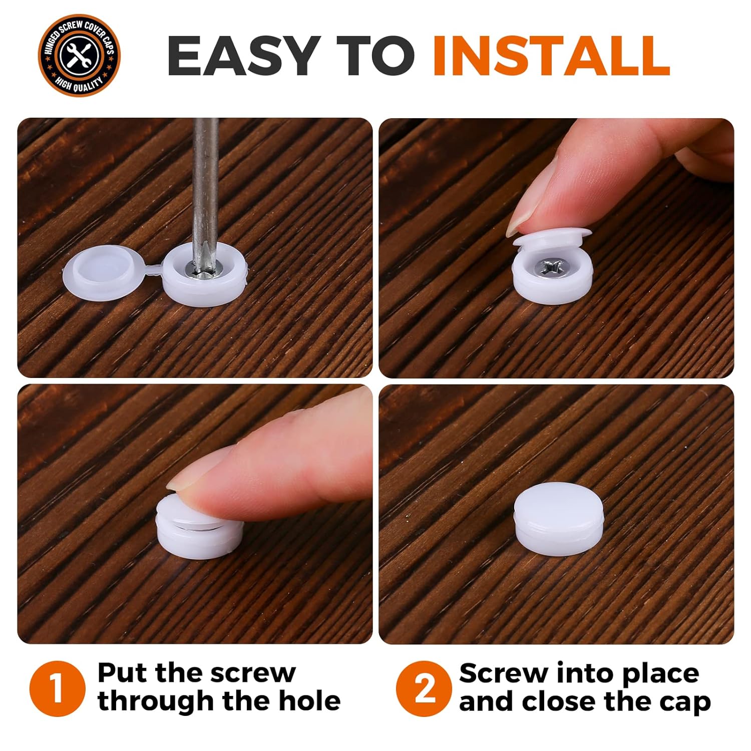 Durable Plastic Screw Cover Caps