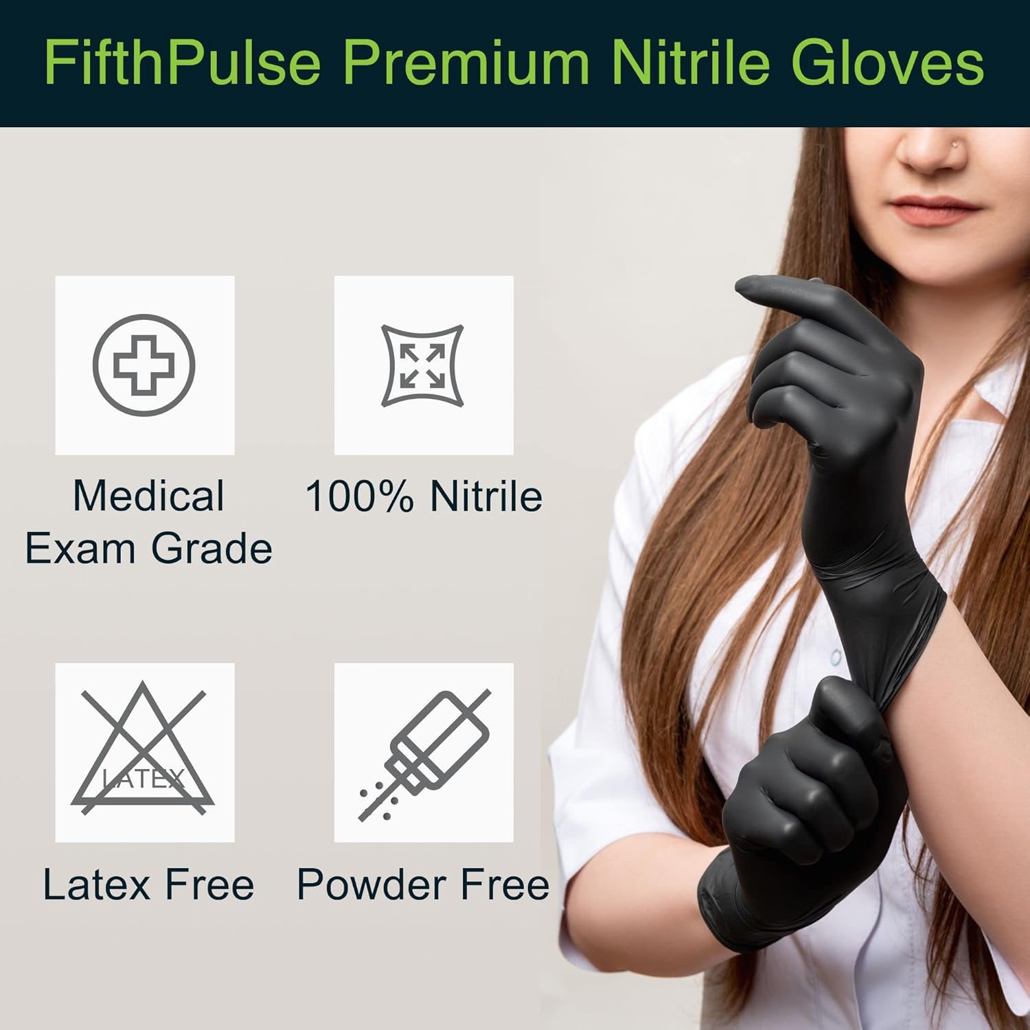 FifthPulse Disposable Nitrile Gloves