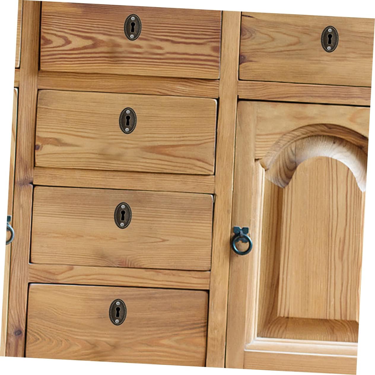 TOBBOMEY Oval Key Blade 24 Pc Antique Keyhole Covers