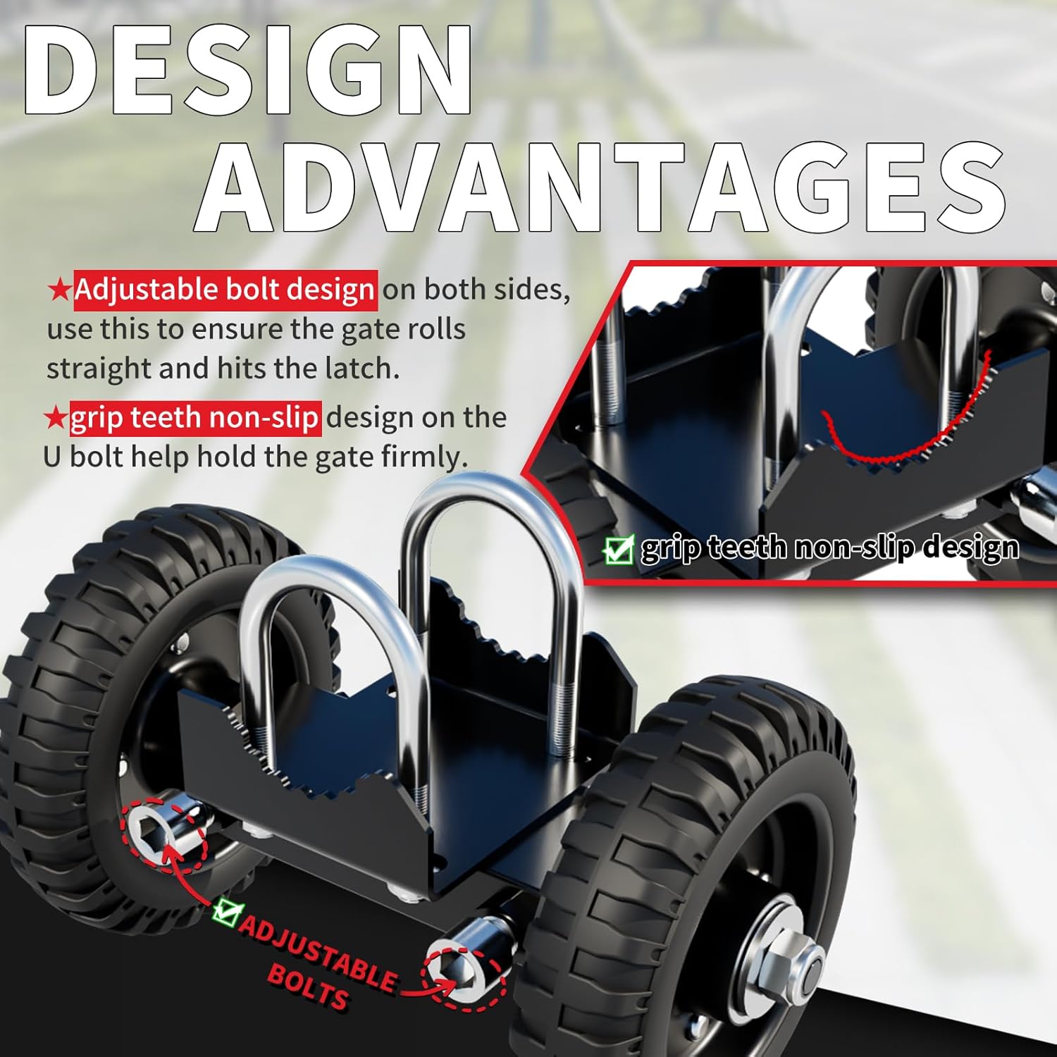 Durable Rolling Gate Carrier - Heavy Duty