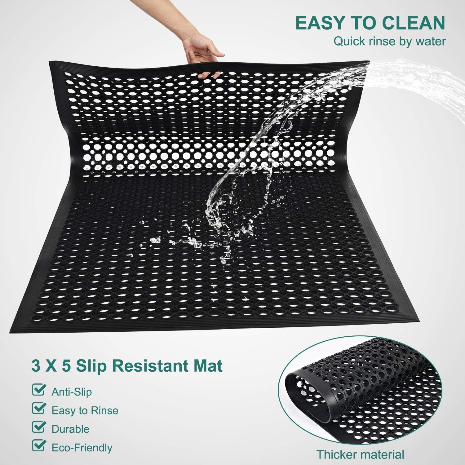 Reliable Non-Slip Outdoor Mat for Kitchens Bars and Entrances