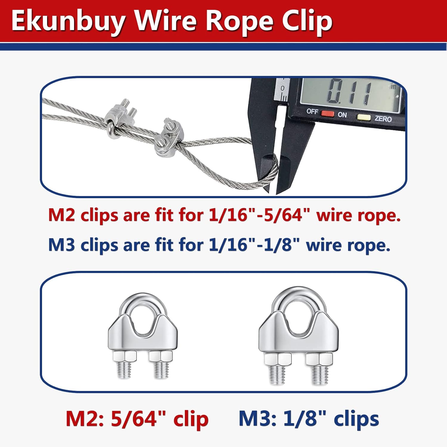 Durable Mini Clamps for Wire Rope Cables