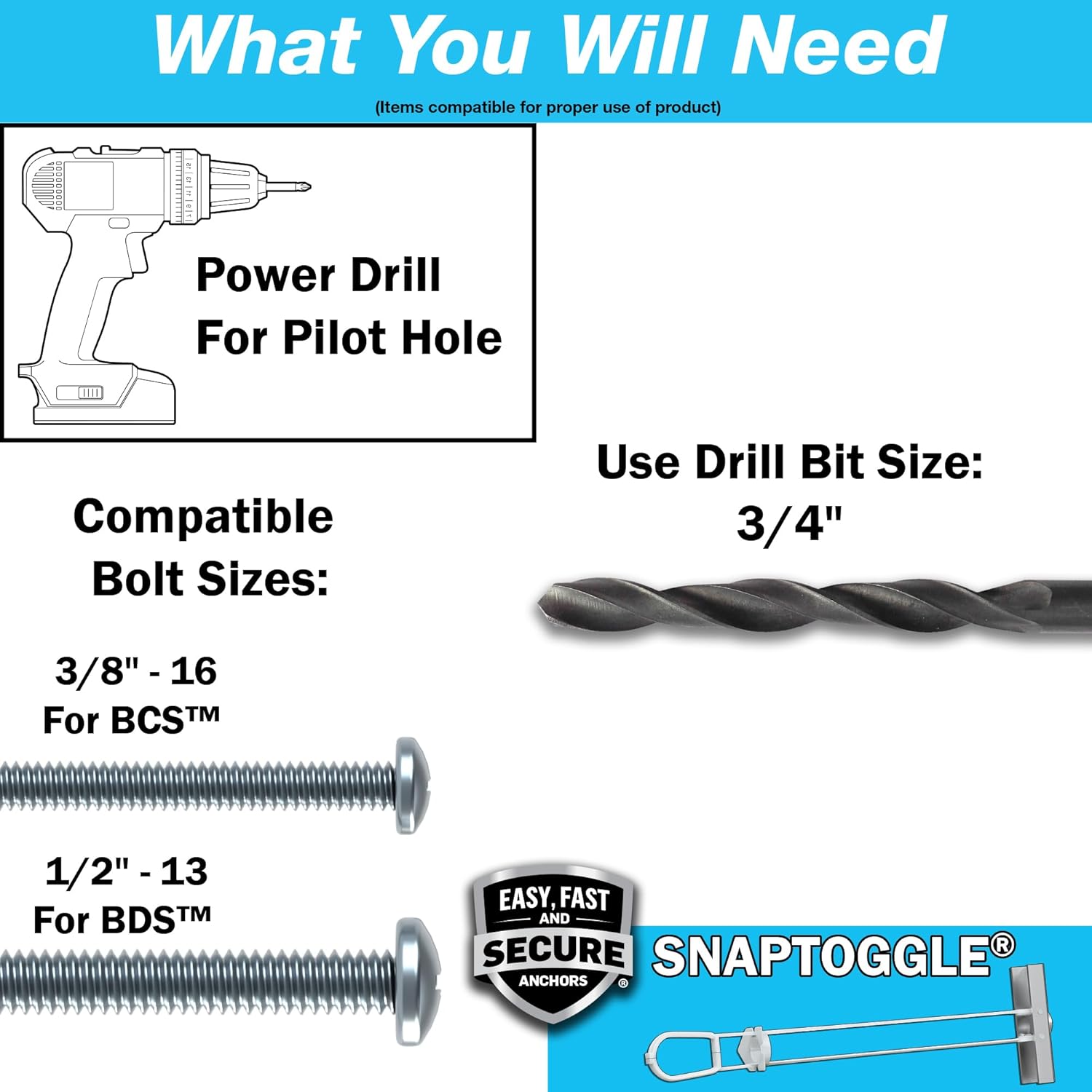TOGGLER SNAPTOGGLE BDS Strong Durable Made in the USA