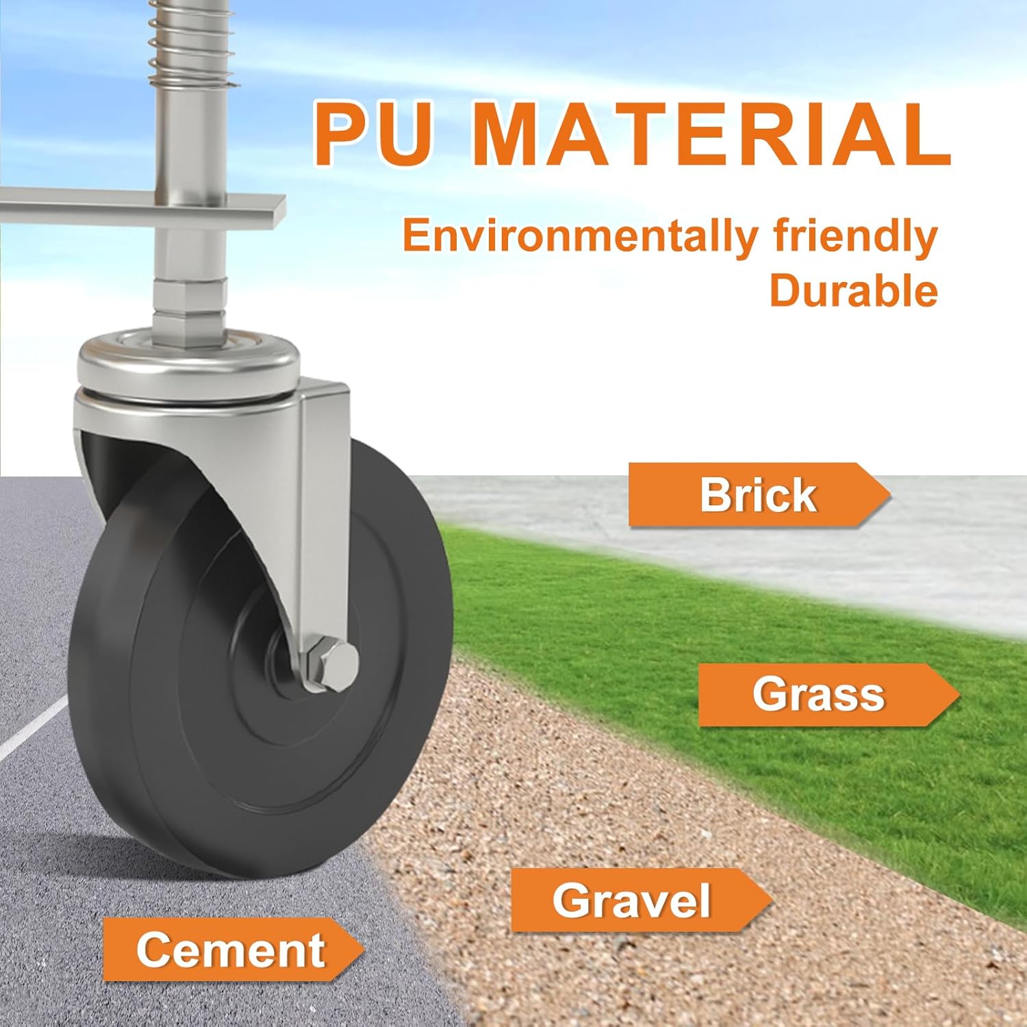 Super Strong Smooth 5 Gate Caster with 413 Spring Easy to Install Durable
