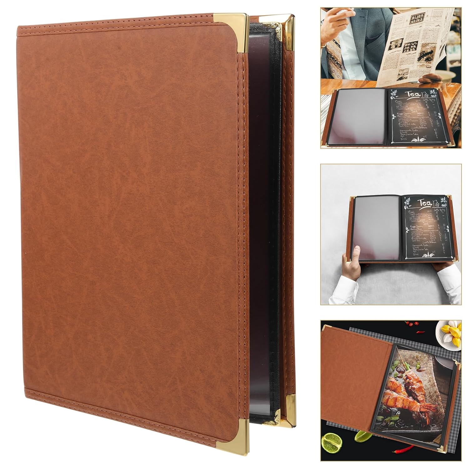 Premium Leather Menu Binder for Coffee Bars
