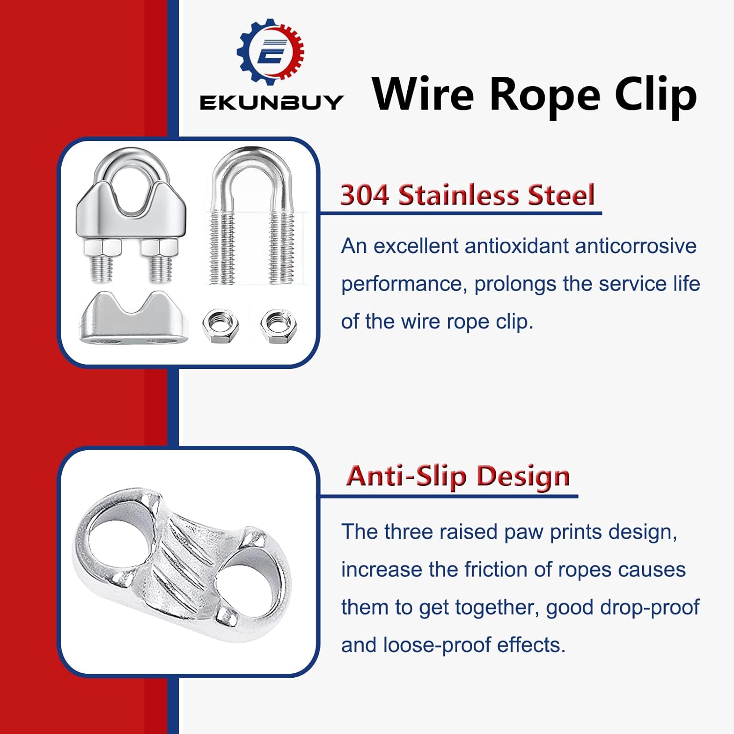 Durable Mini Clamps for Wire Rope Cables