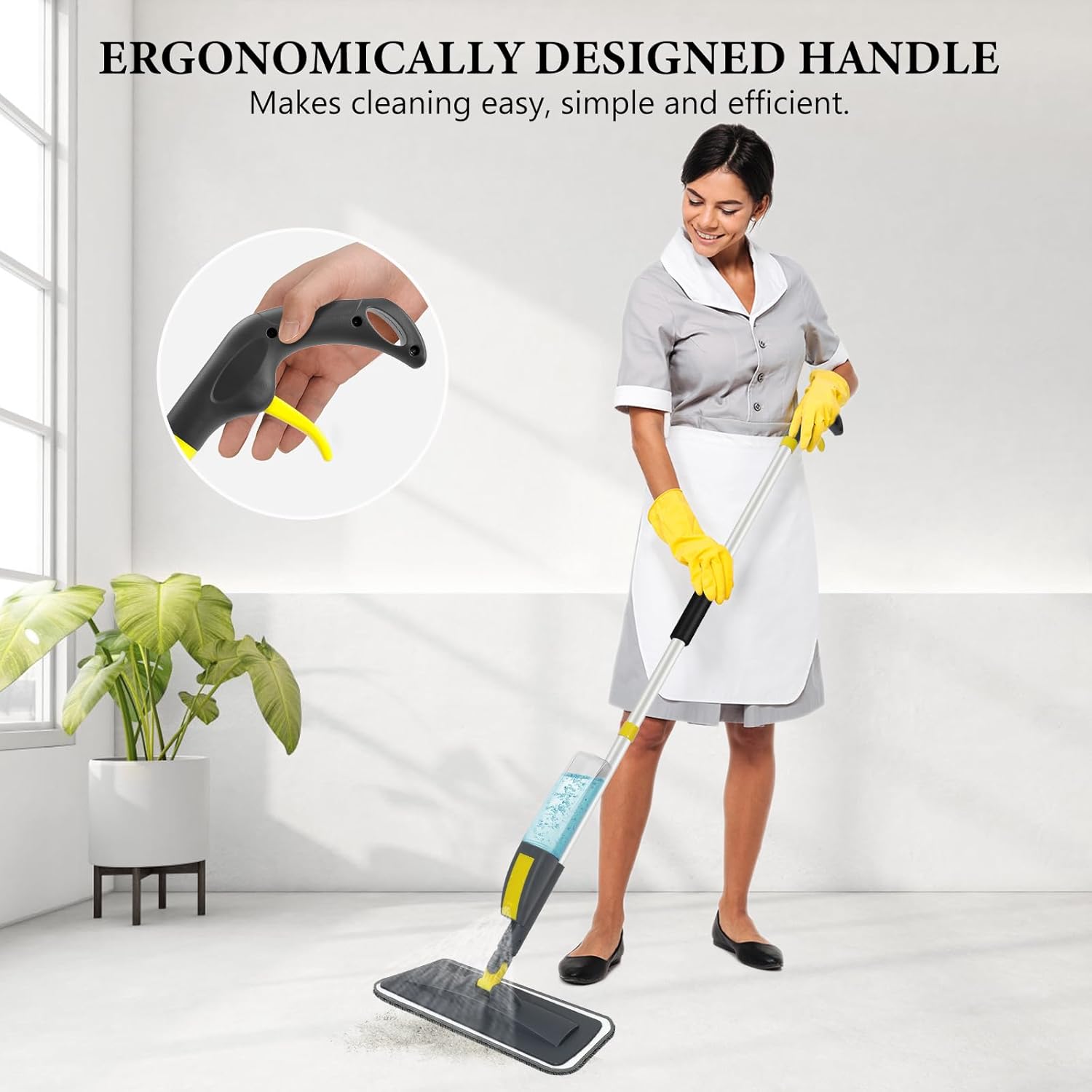 Spray Mop with 400ml Refill 2 Replaceable Pads