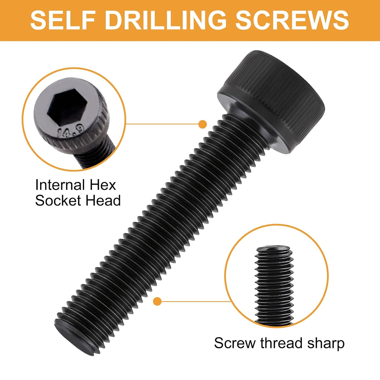 VIGRUE M3 Socket Cap Screws Assortment 456810121416182025mm