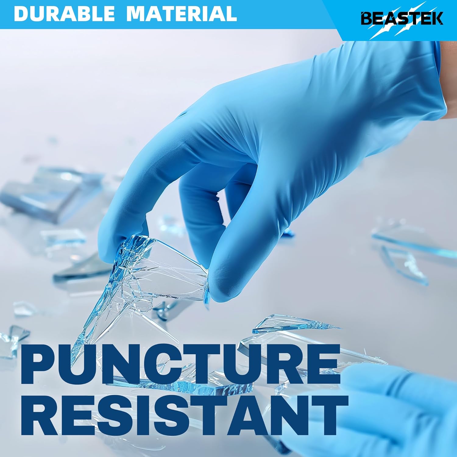 Proven Nitrile Exam Gloves Beastek Blue Nitrile Exam Gloves 40 Mil 100 Pcs