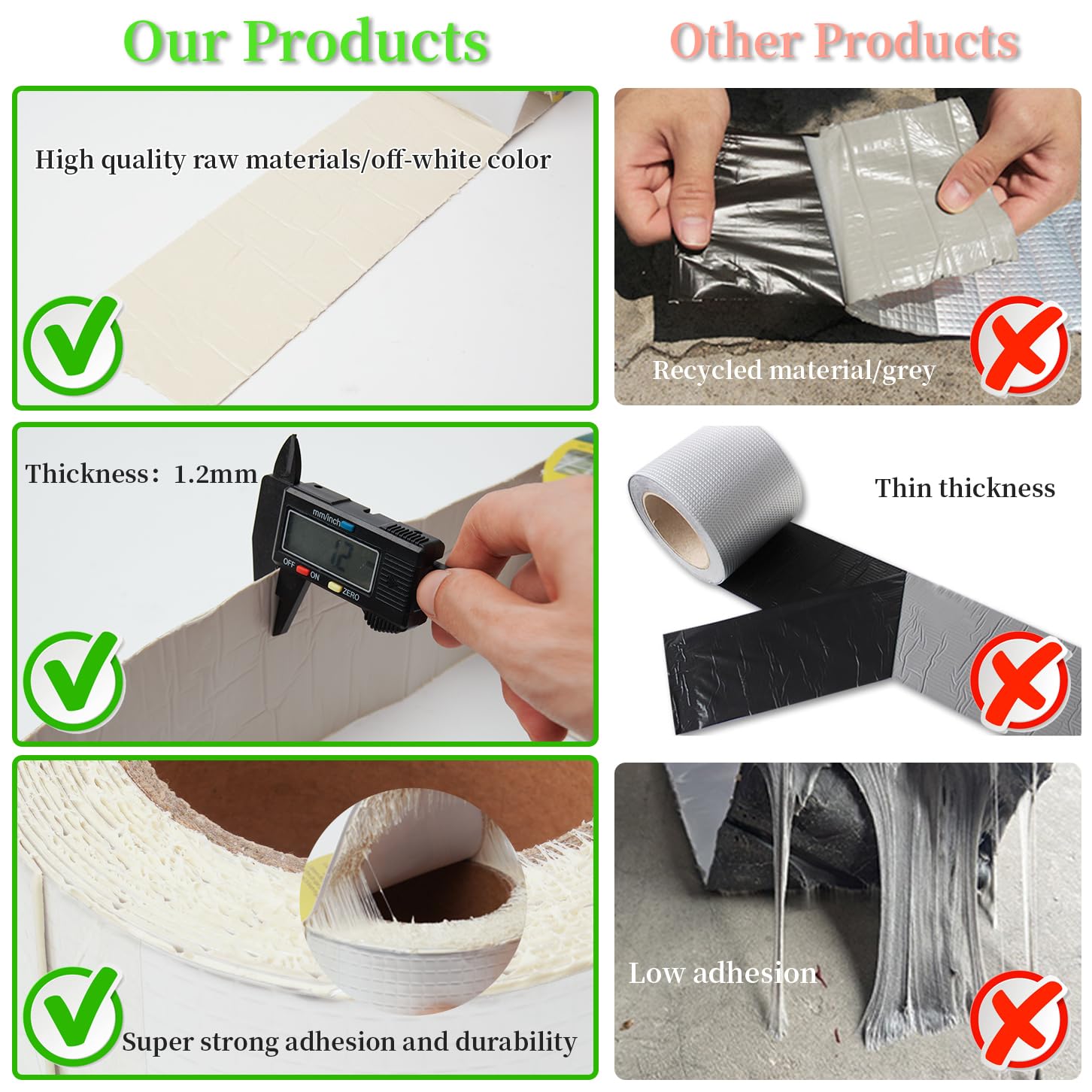 Premium waterproof butyl tape for RV window repair