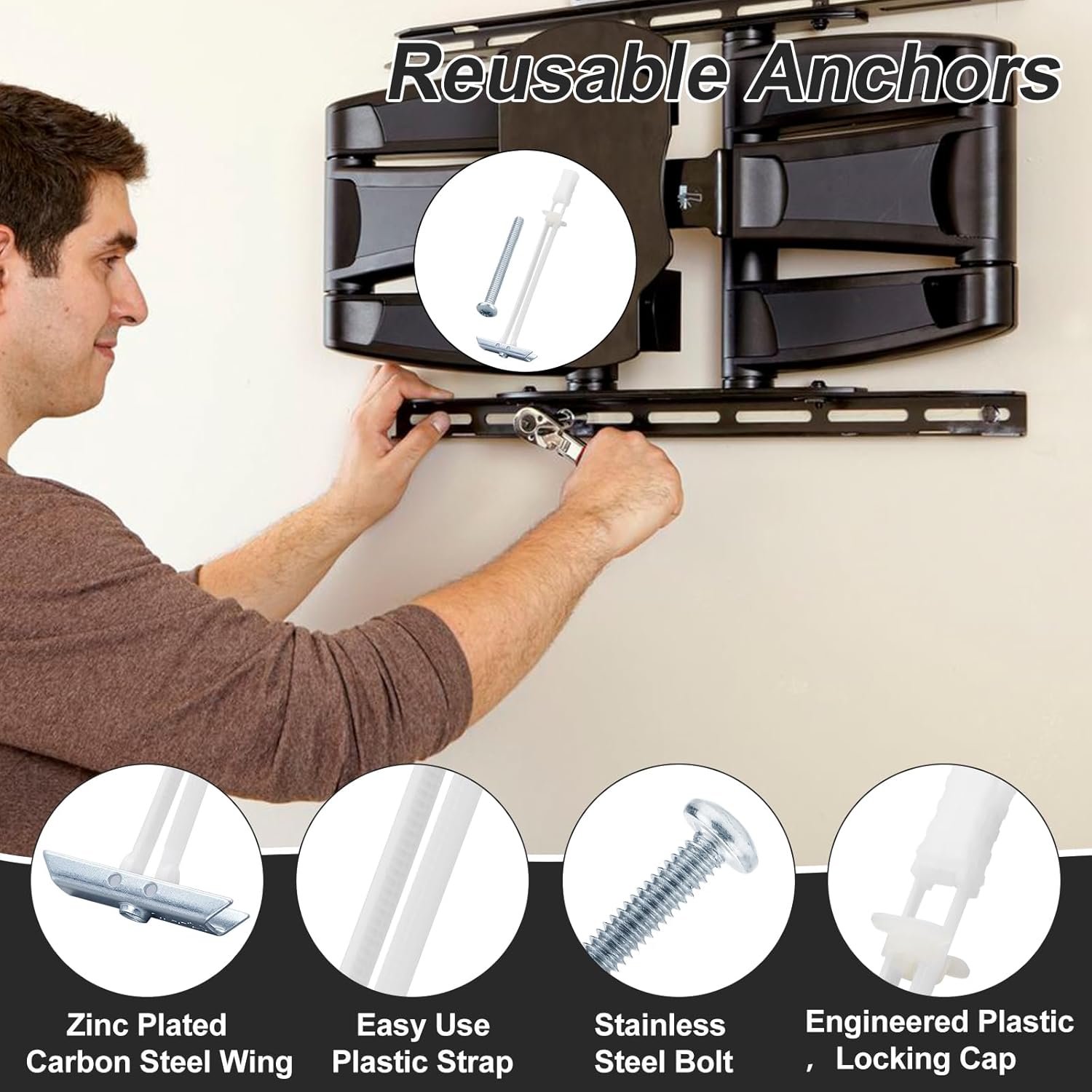 Durable 316 to 24 Hollow Wall Anchors