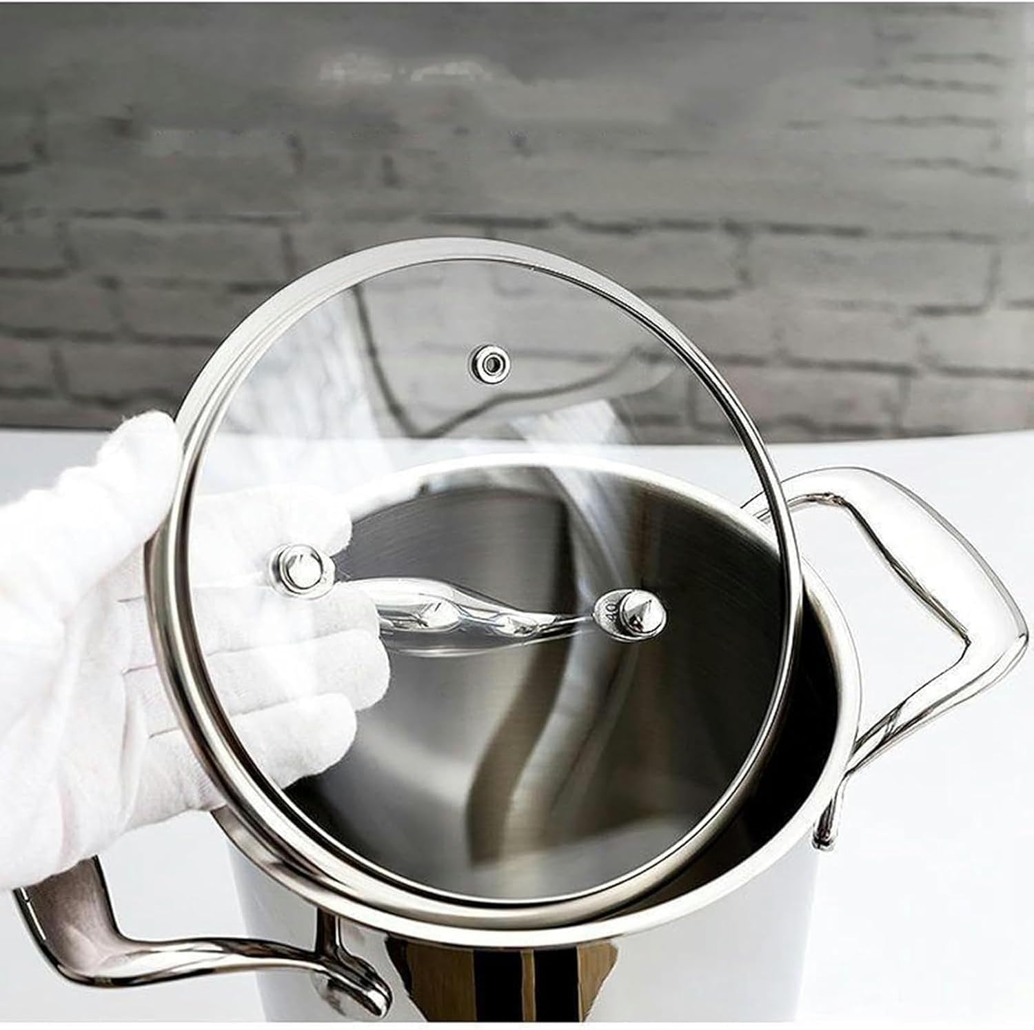 DAOUXIAOSP Stainless Steel Deep Fryer Pot with Basket for Home Cooking