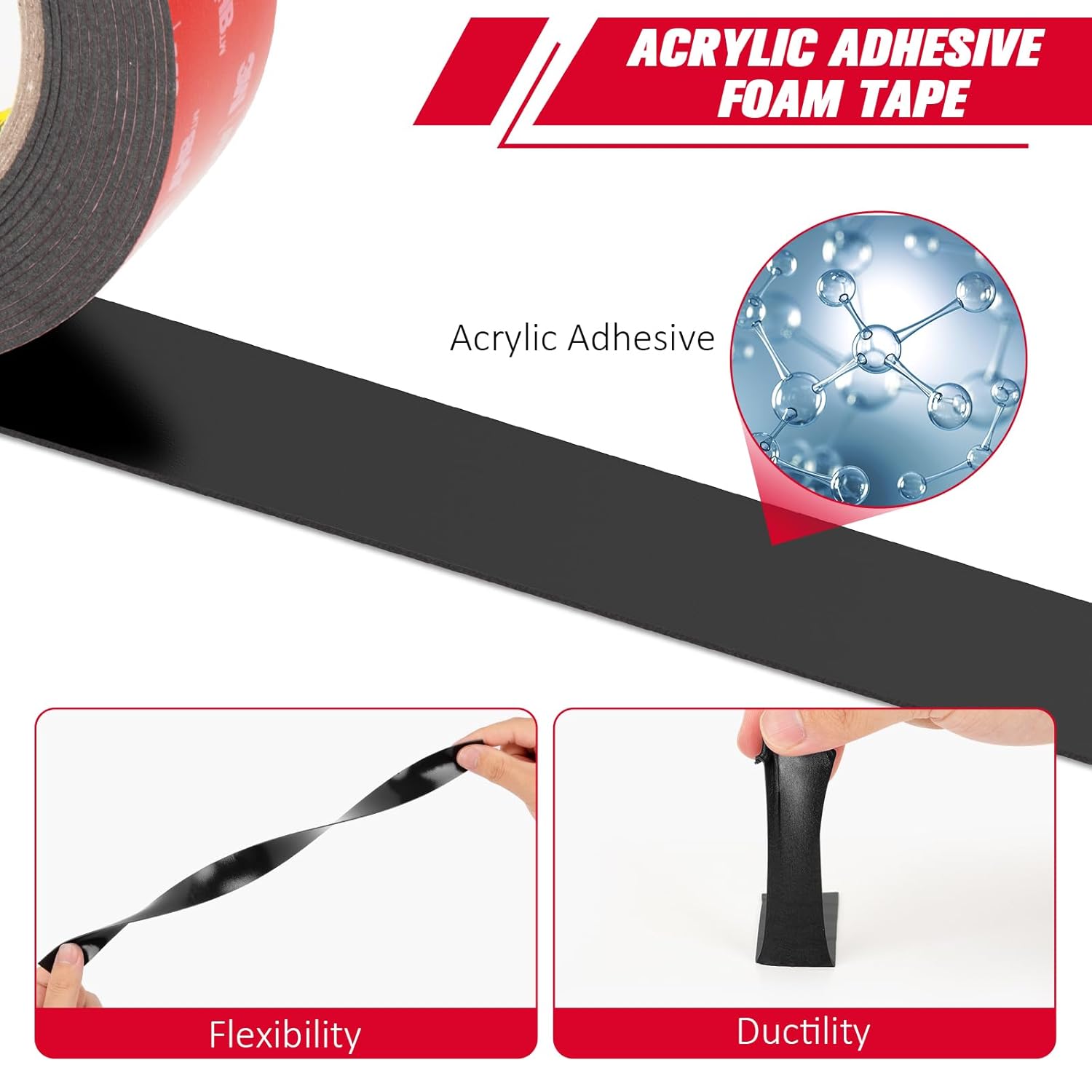Heavy-Duty 3M Mounting Tape for Smooth Stick-On Applications