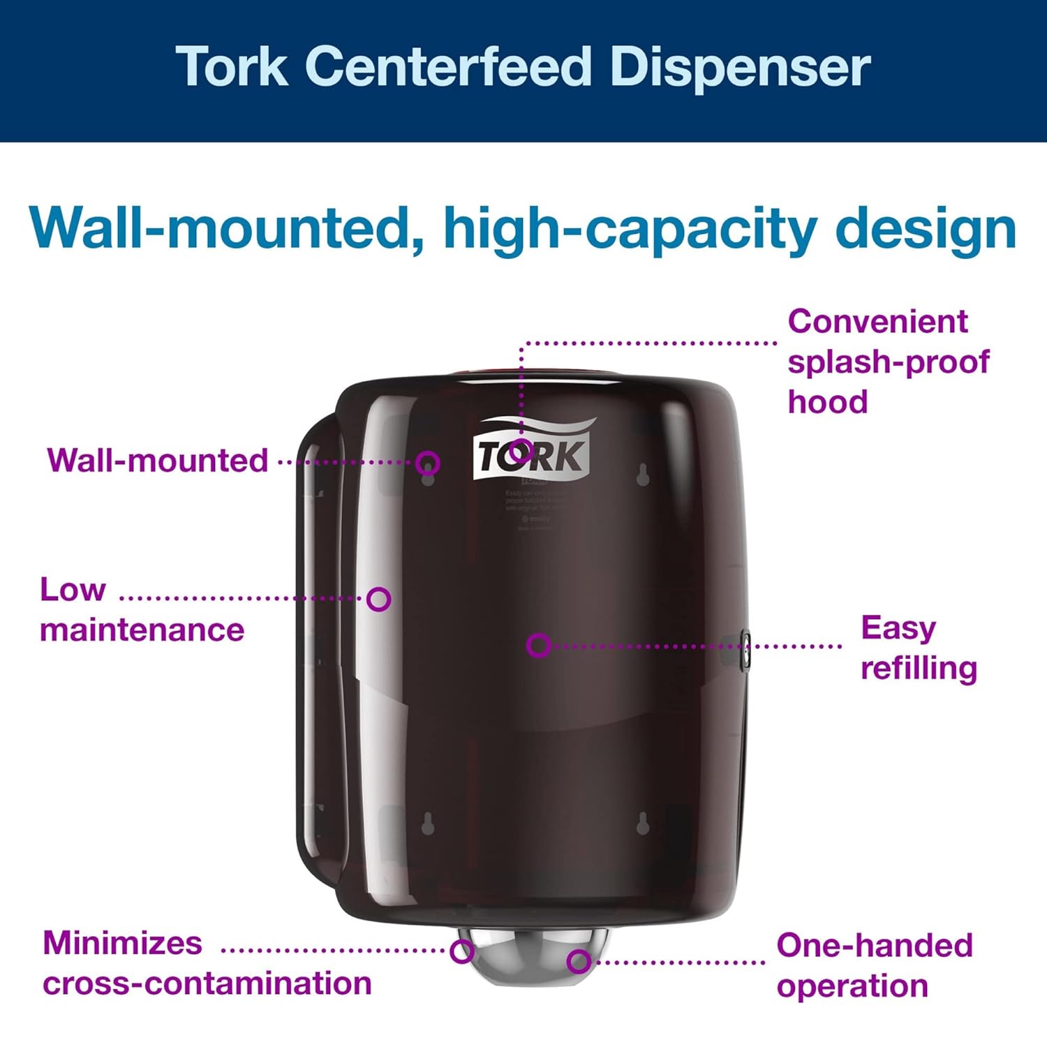 Tork Red and Smoke Roll Dispenser