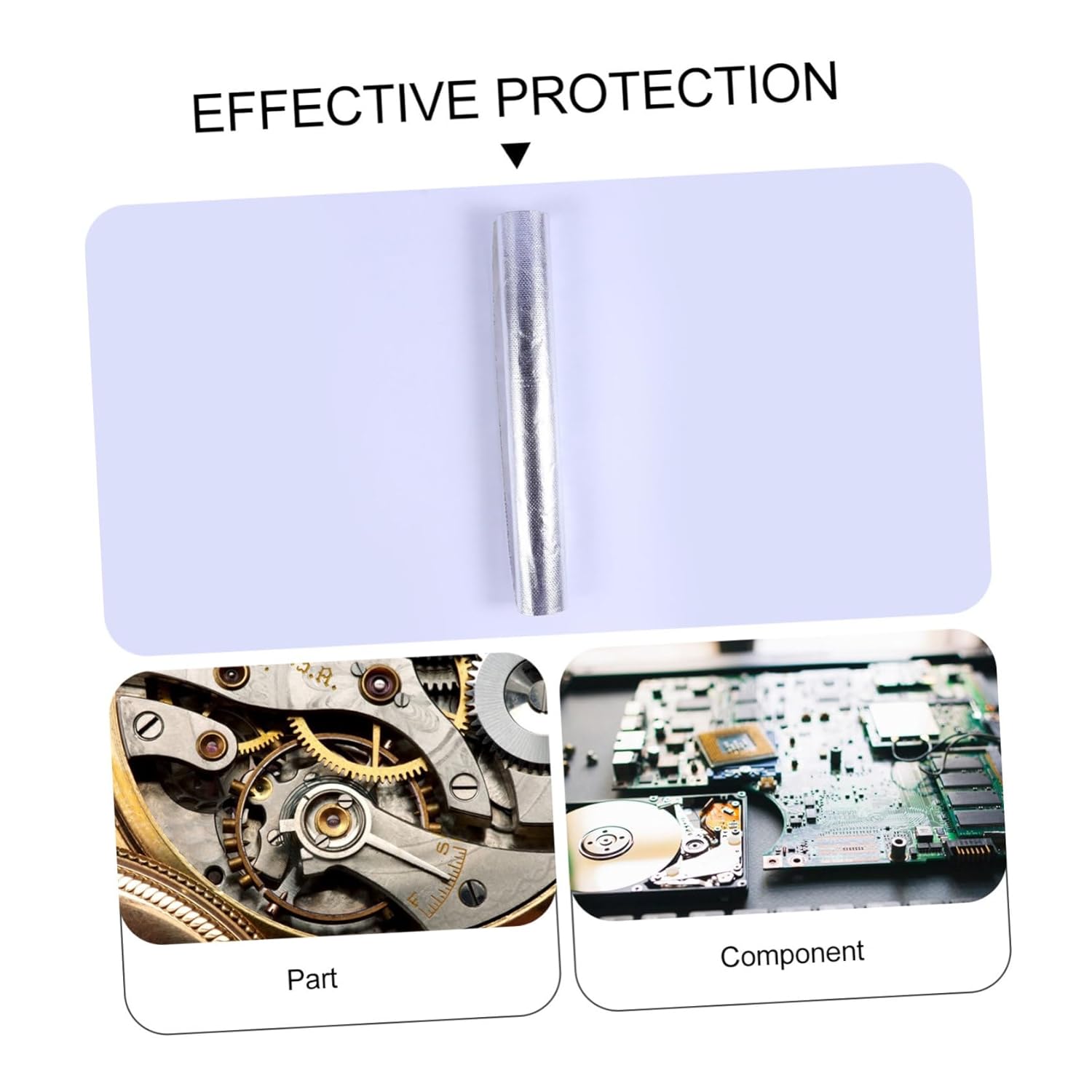 JECOMPRIS Aluminum Foil Heat Transfer Adhesive Tape Metallic Thermal Removable wallpaper