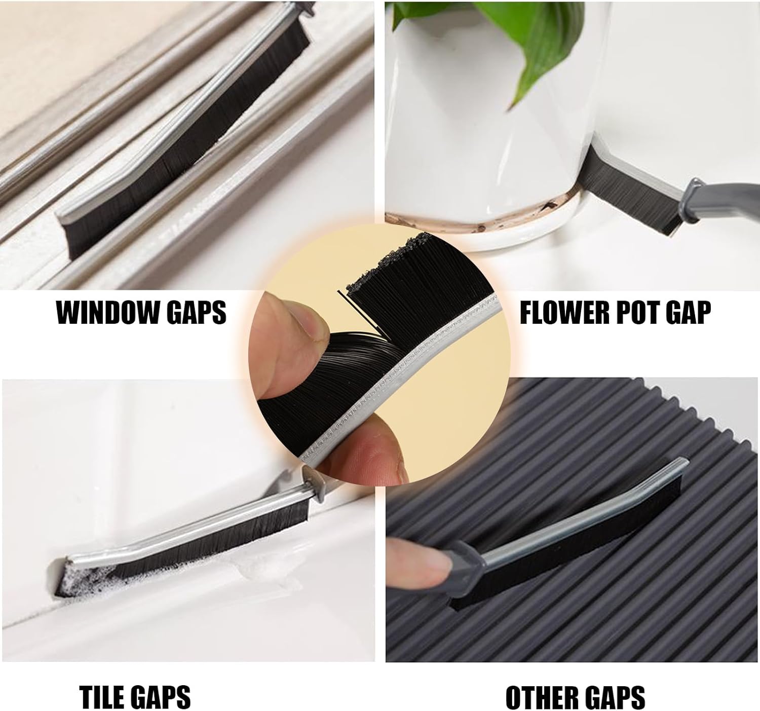 Bestylez 5PCS Crevice Cleaning Brush Durable Ergonomic