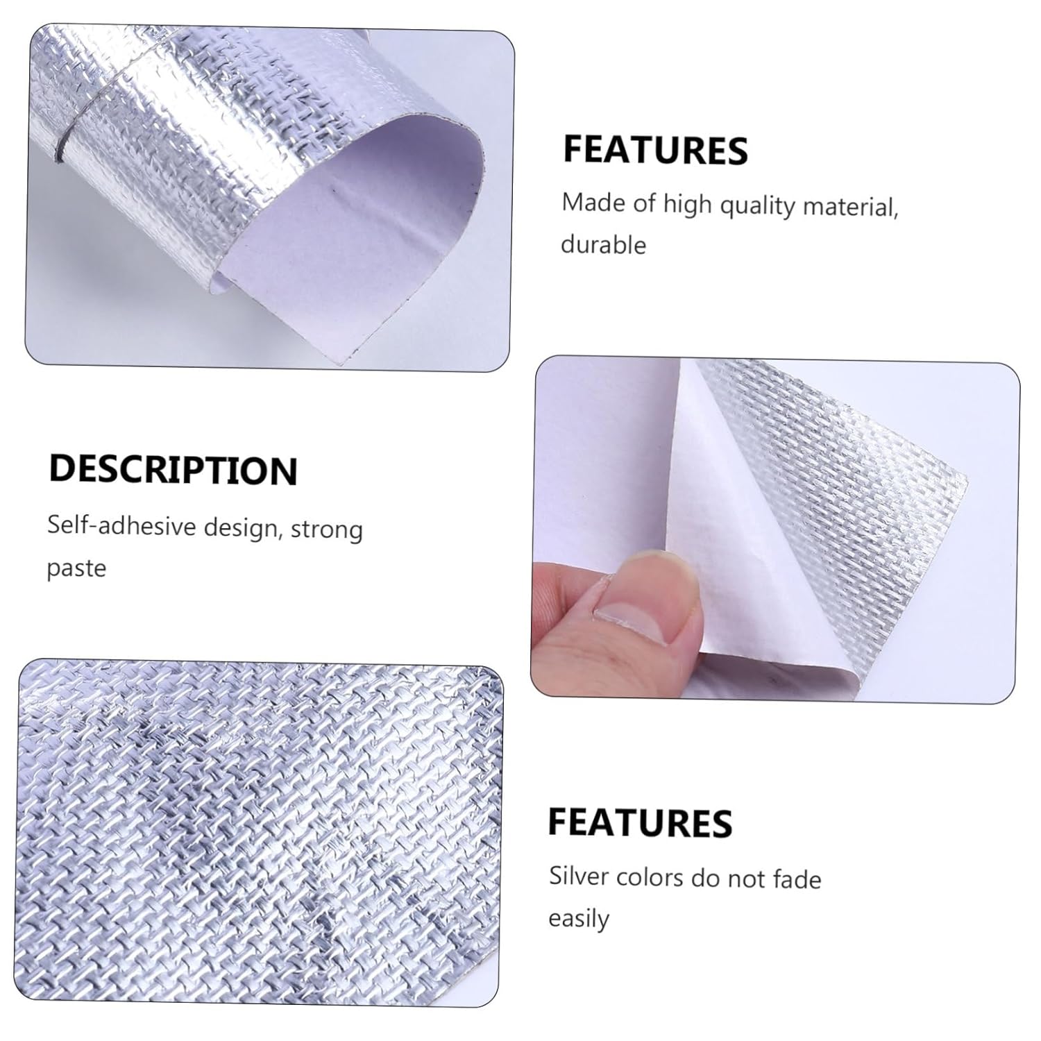 JECOMPRIS Aluminum Foil Heat Transfer Adhesive Tape Metallic Thermal Removable wallpaper