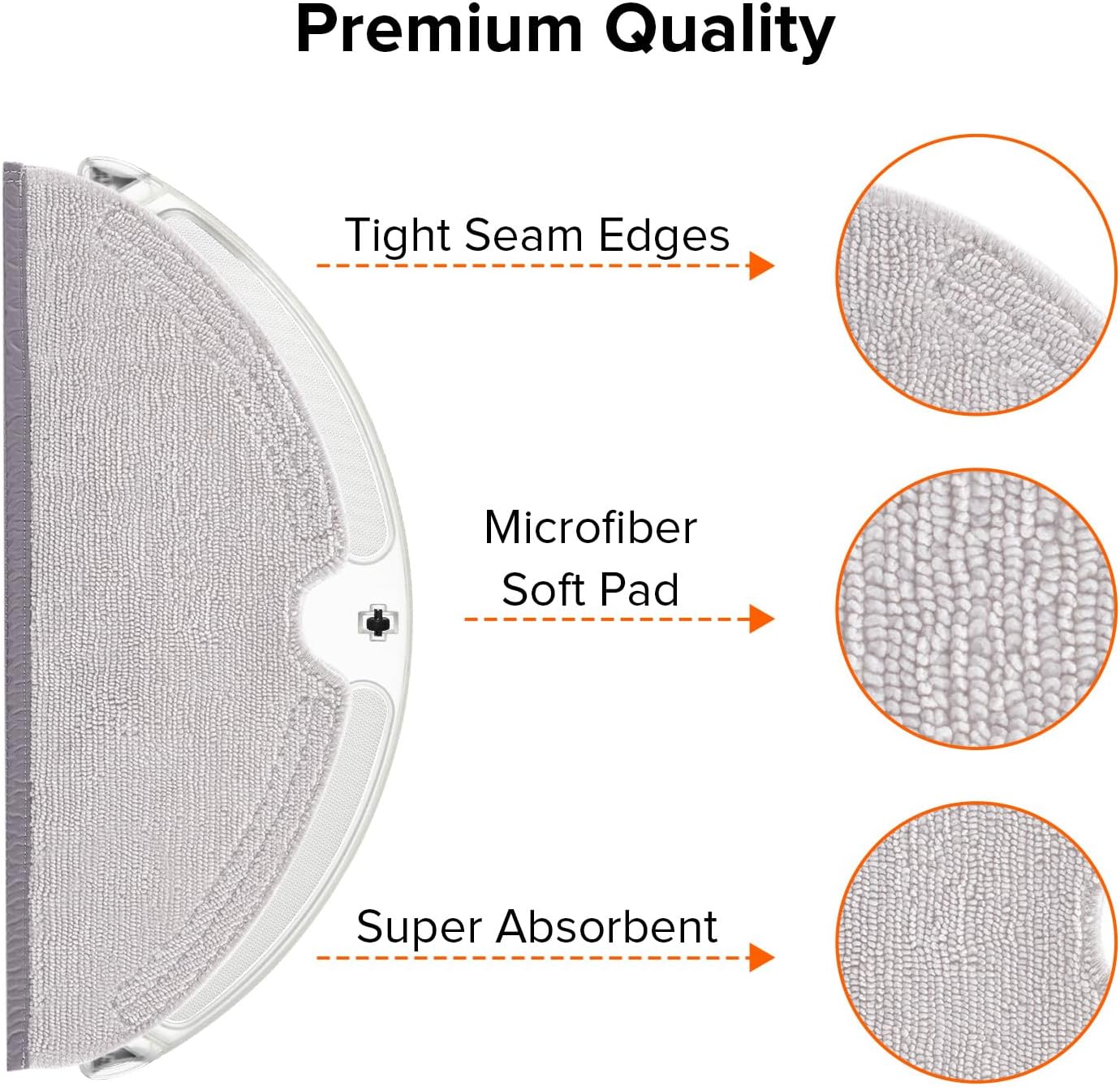 Roborock Mop Cloth 2-Packs with Microfiber