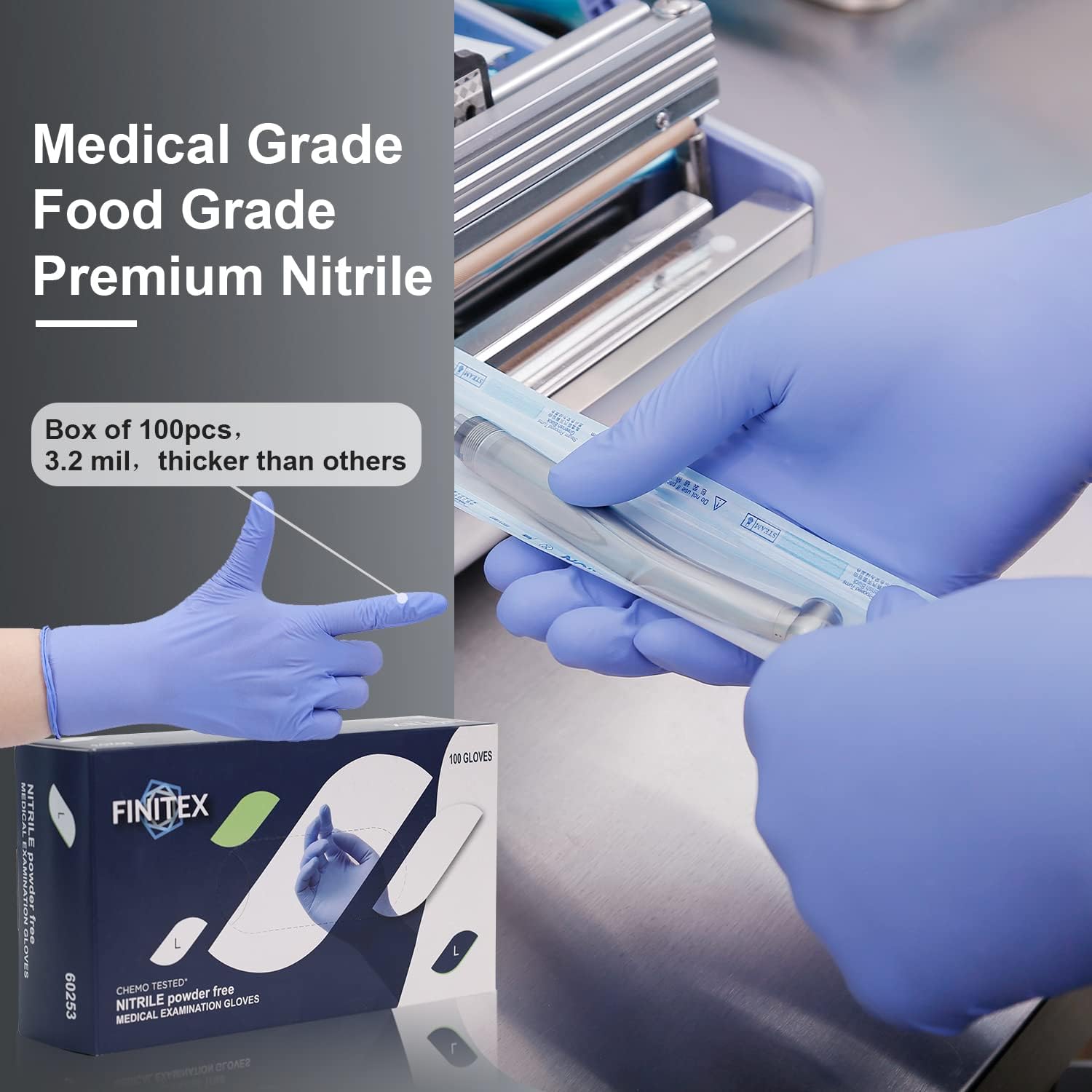 Premium Nitrile Gloves for Comfort Durability