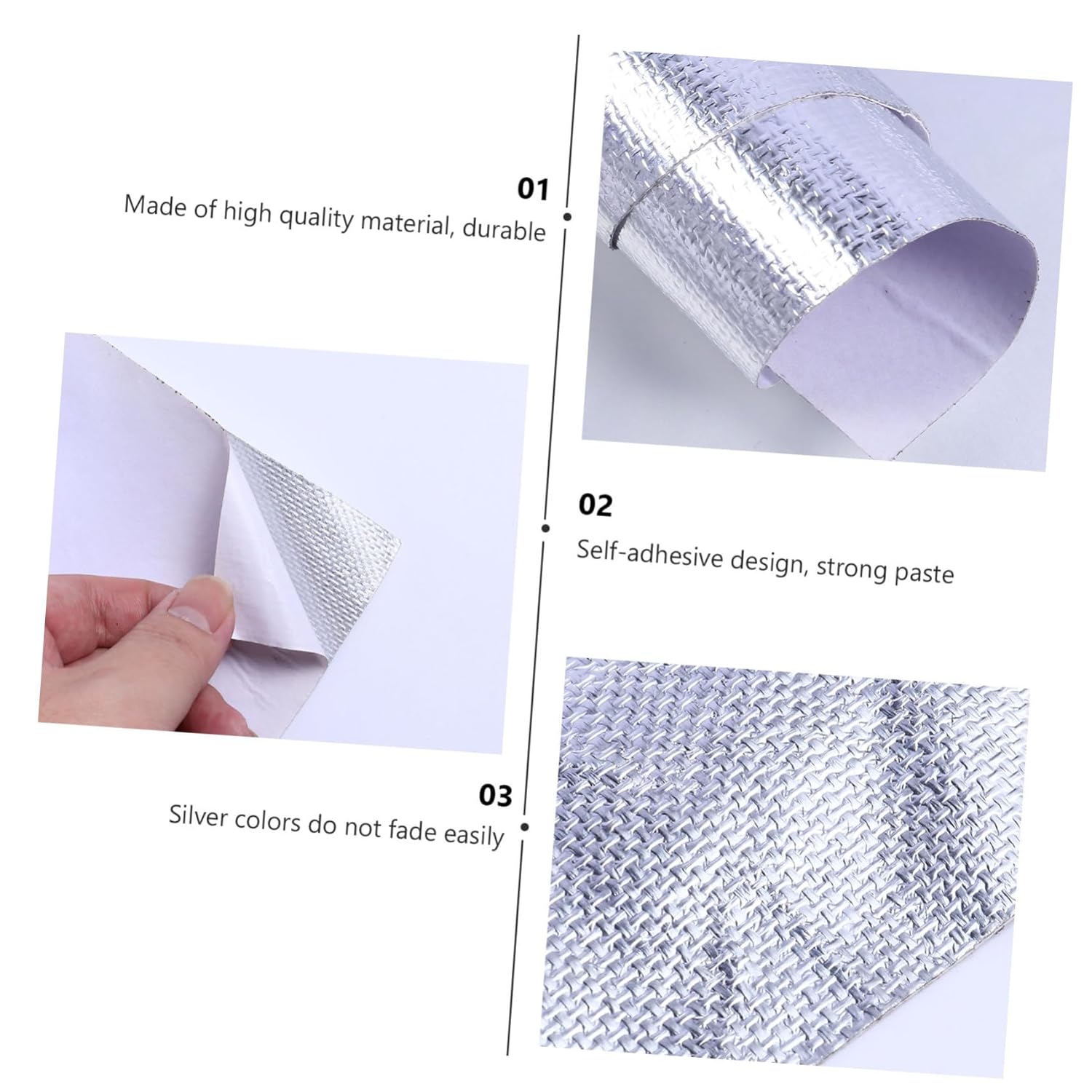 JECOMPRIS Aluminum Foil Heat Transfer Adhesive Tape Metallic Thermal Removable wallpaper