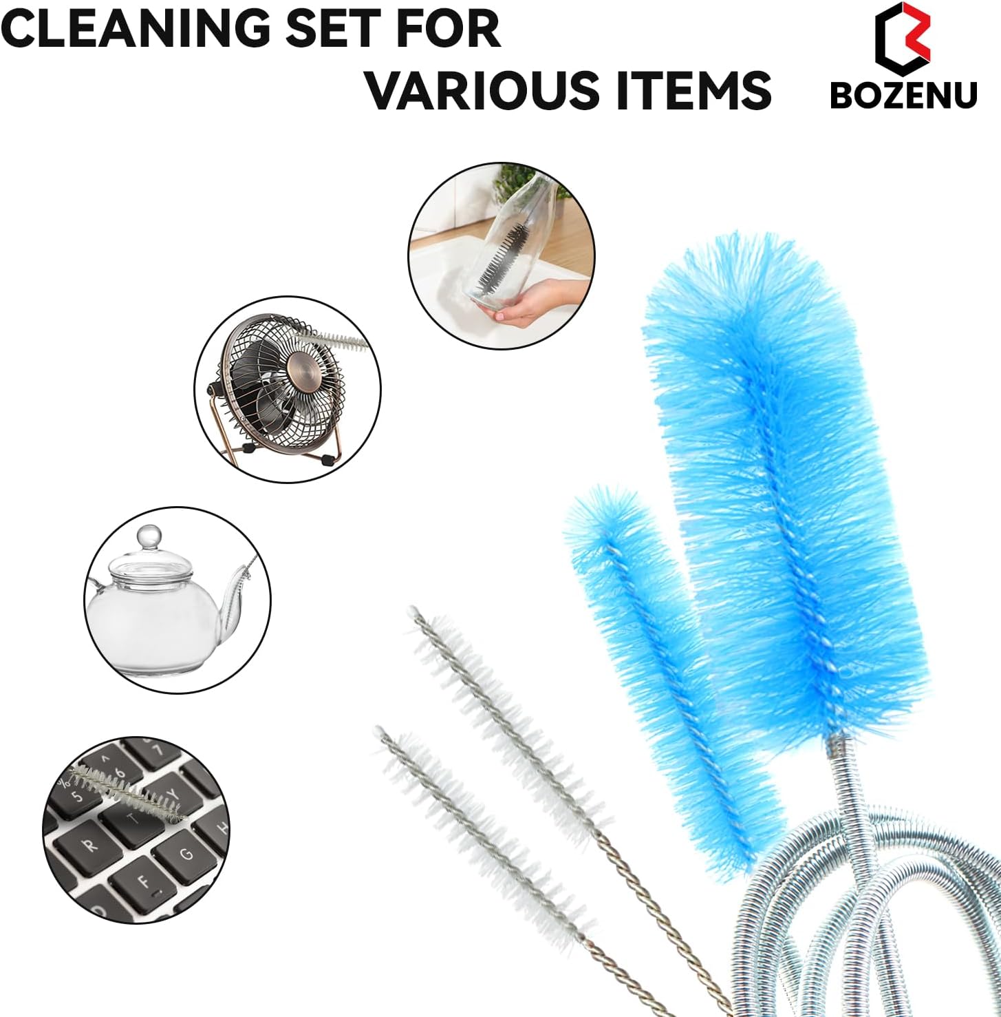 Mylan Soft-Handled Drain Brush Set