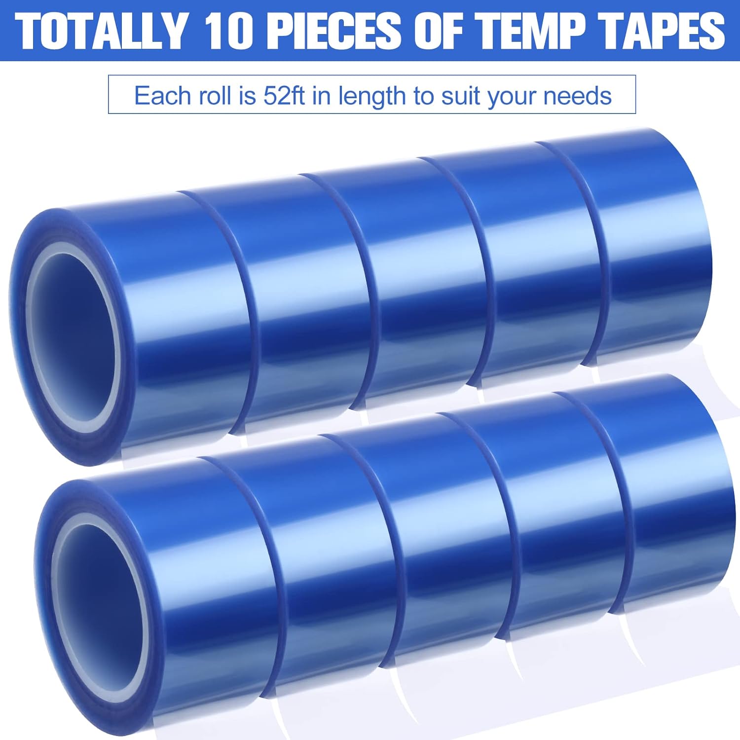 Jadive 10 Rolls Perfect Heat Transfer Tape for Crafts and More