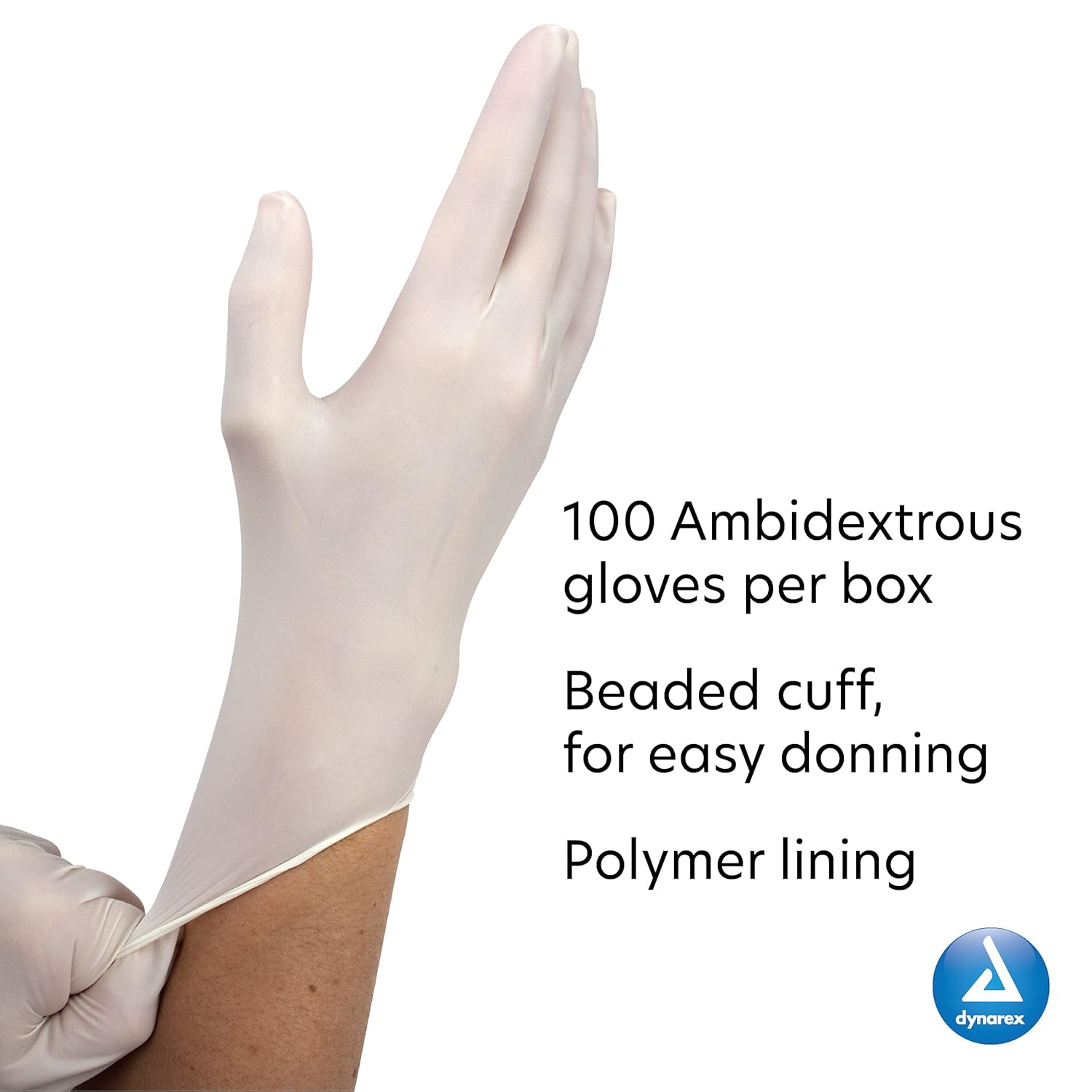 Safe-Touch Disposable Latex Exam Gloves Powder-Free Bisque