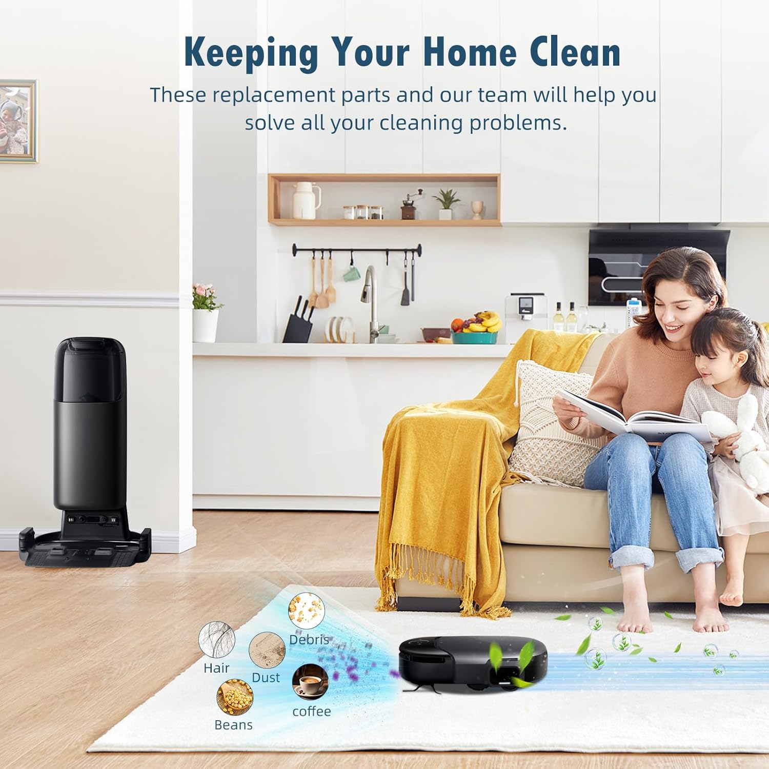 BTRSOLUS Compact Kit for eufy RoboVac Omni S1 ProS1 Robot Vacuum