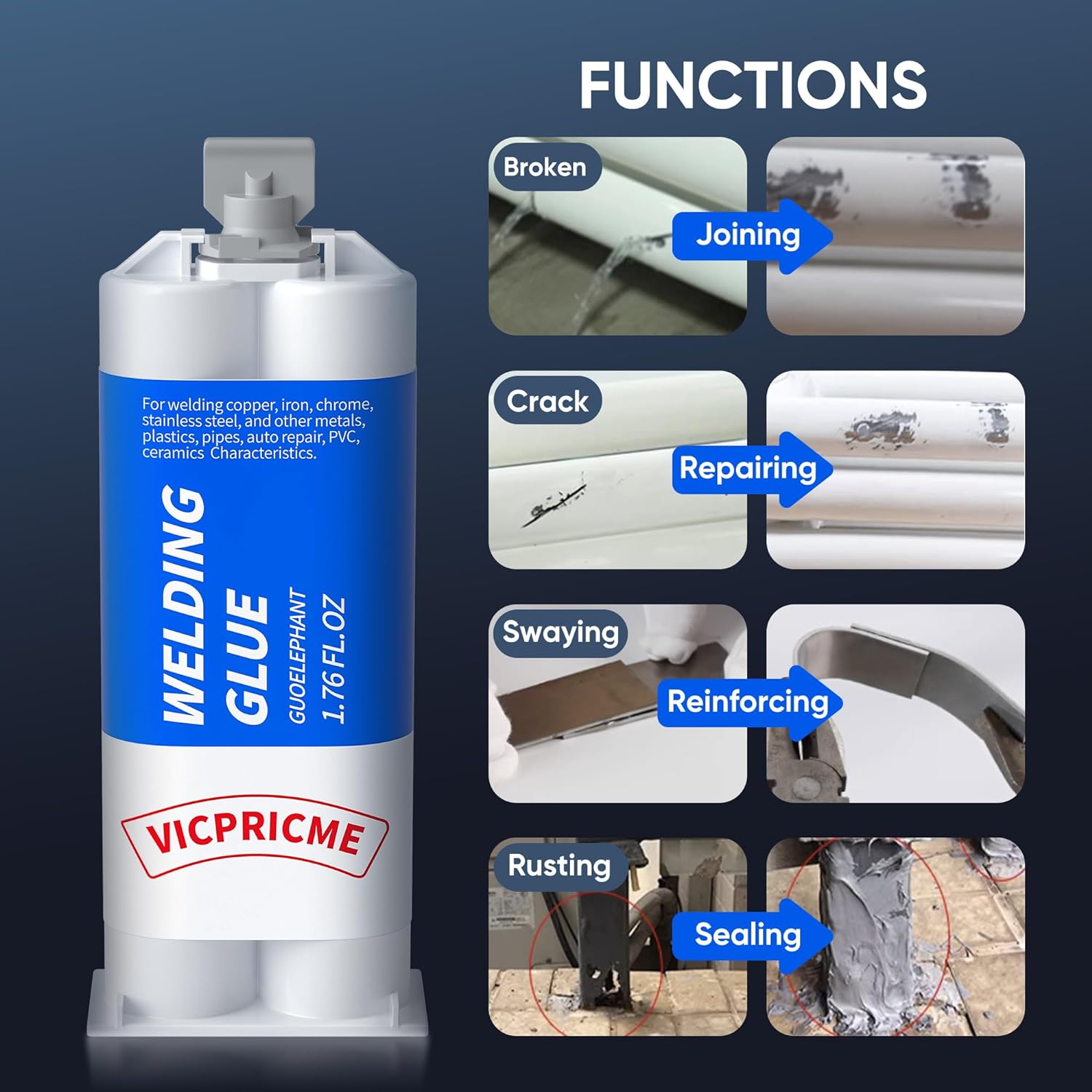 Seal Welds for Metal Plastic and Steel