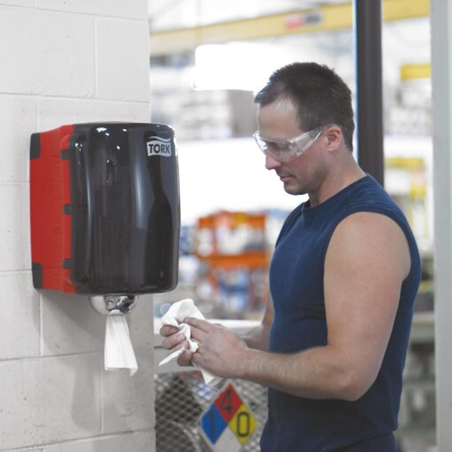 Tork Red and Smoke Roll Dispenser