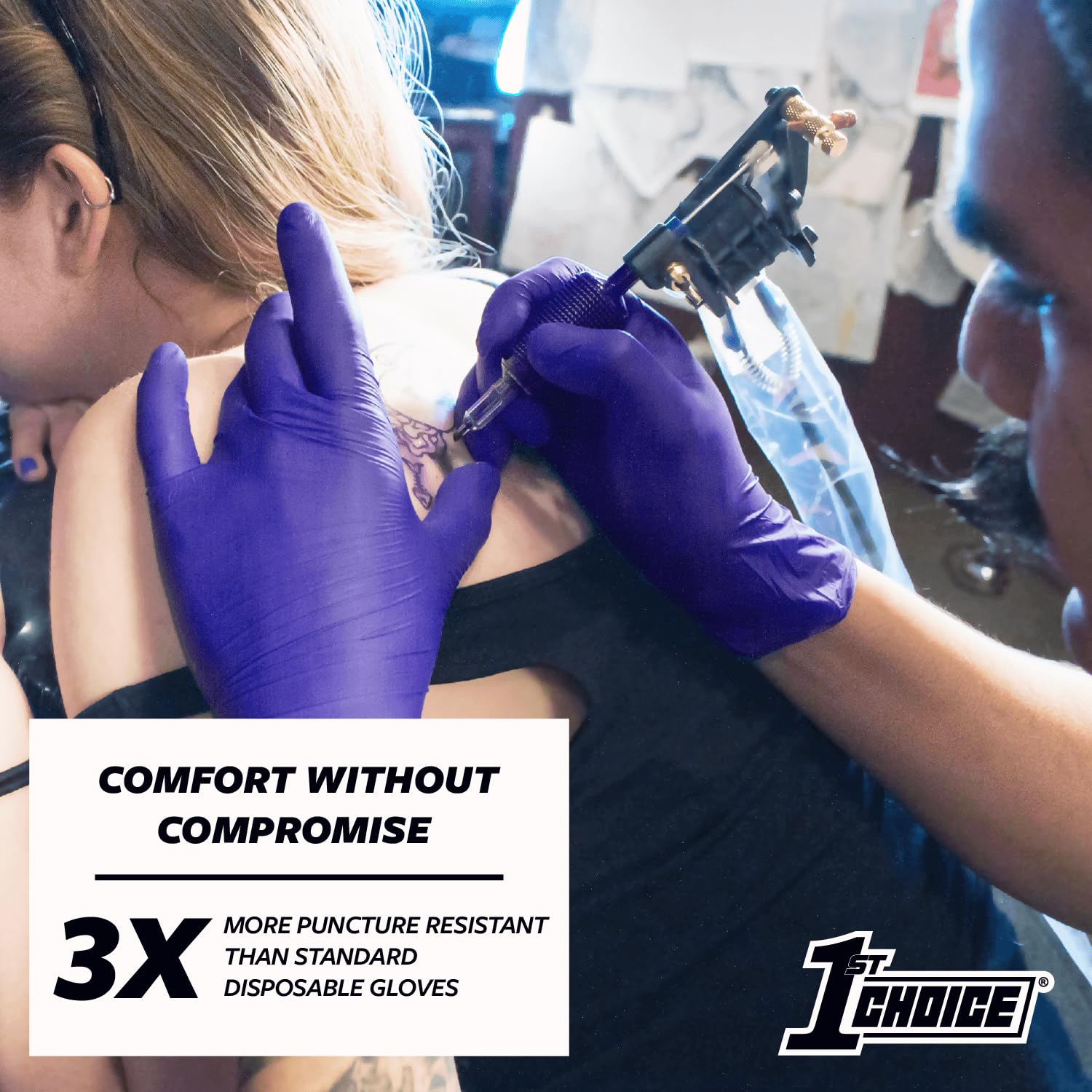 1st Choice Nitrile Disposable Gloves XL Indigo Case of 1000