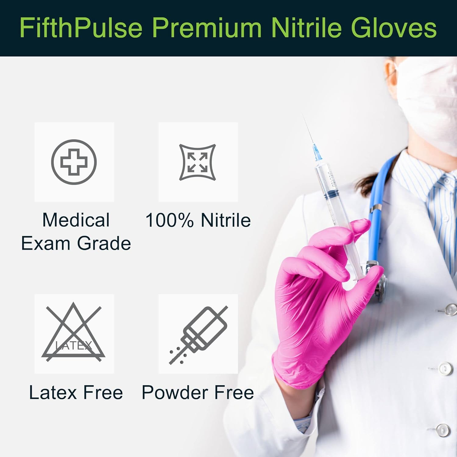 FifthPulse Nitrile Disposable Gloves