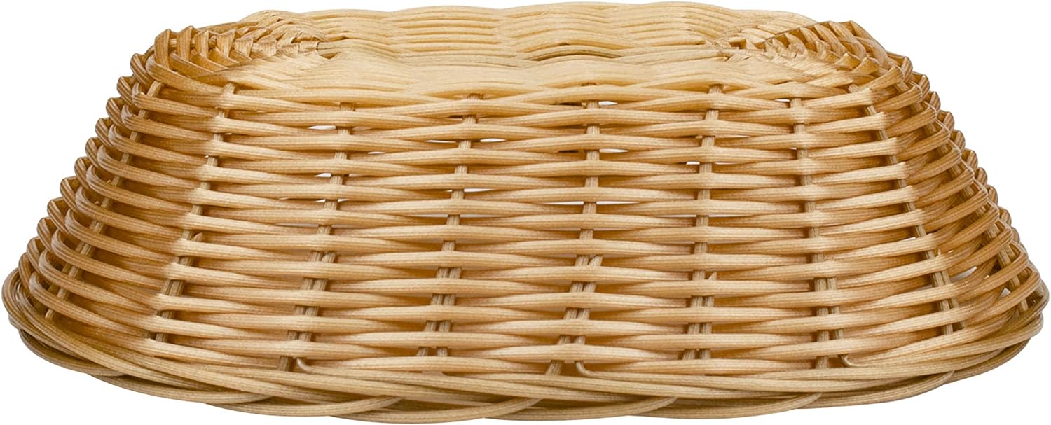 Yesland 16-Pack Plastic Oval Baskets - Durable Stackable Kitchen Essentials