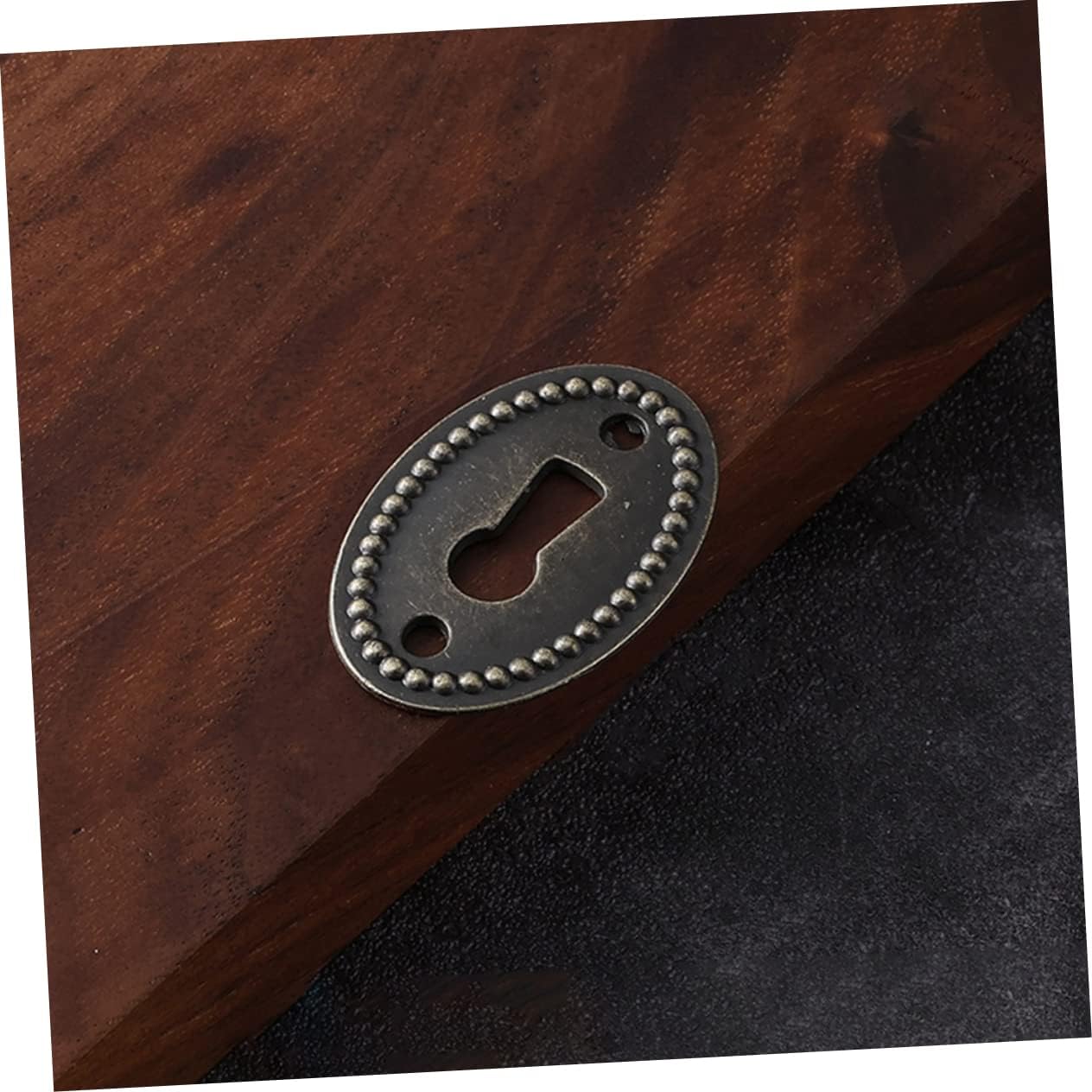 TOBBOMEY Oval Key Blade 24 Pc Antique Keyhole Covers