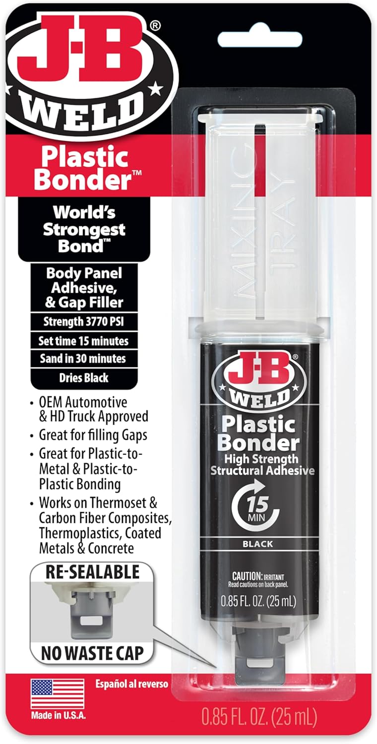 Quick-Set Plastic Bonder Syringe - Black