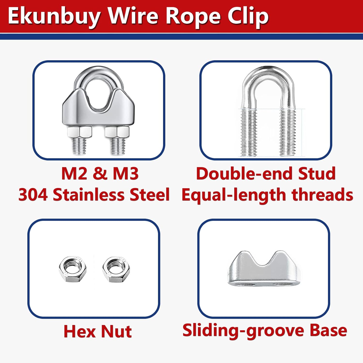 Durable Mini Clamps for Wire Rope Cables