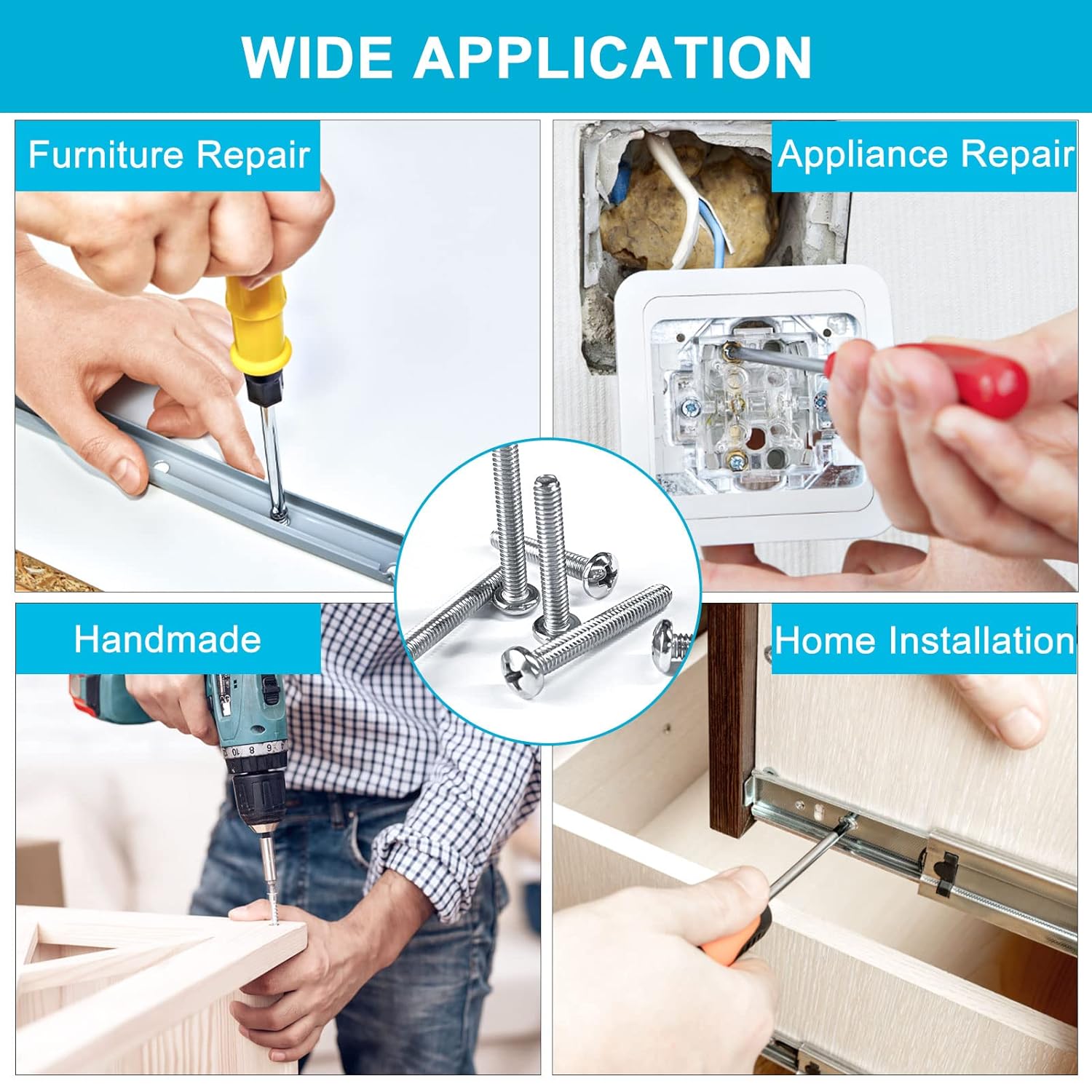 Durable Stainless Steel Screw Bolt Kit for Awareness