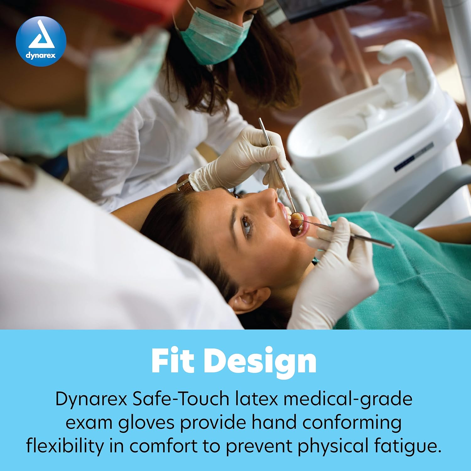 Safe-Touch Disposable Latex Exam Gloves Powder-Free Bisque