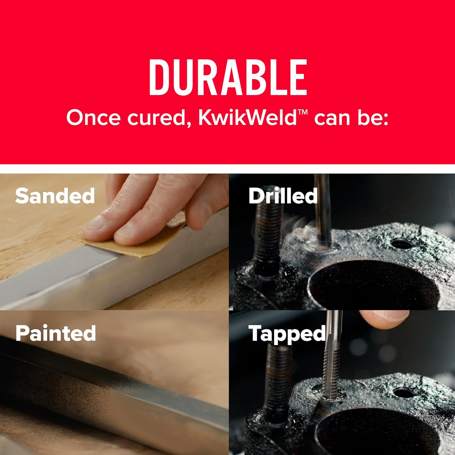 J-B Weld KwikWeld K8276 Quick-Setting Steel Reinforced Epoxy Dark Grey