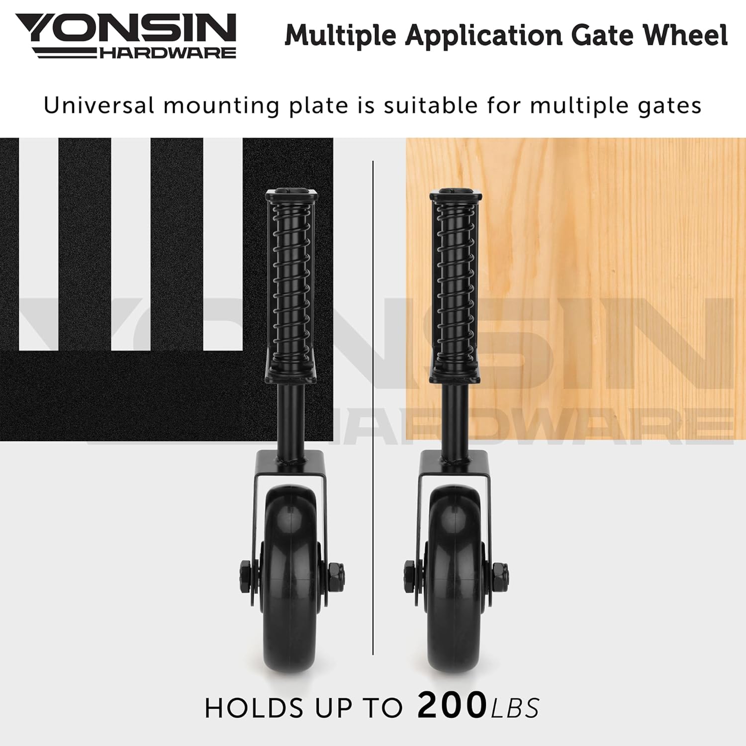 YONSIN G3 Heavy Duty Spring-Loaded Gate Caster Kit